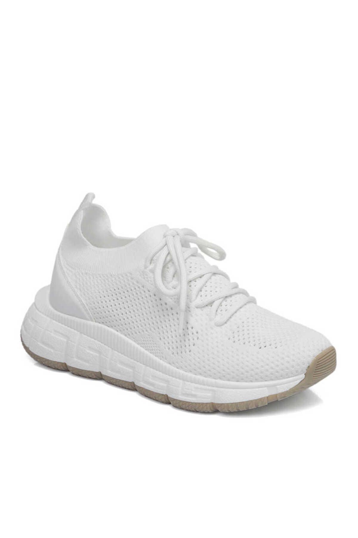 Tergan Beyaz Vegan-Tekstil Kadın Sneaker - K23I1AY66679-Q6D