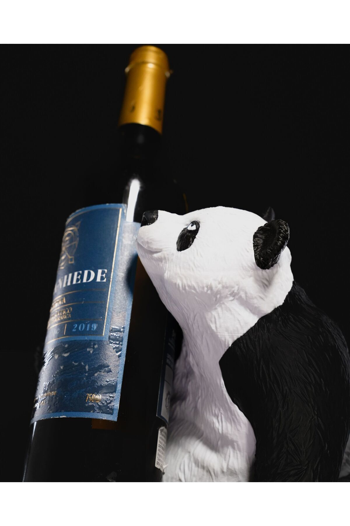 YILDIRIM AVANGART Modern Dekoratif Panda Şarap Şişesi Yağdanlık Tutucu Şaraplık
