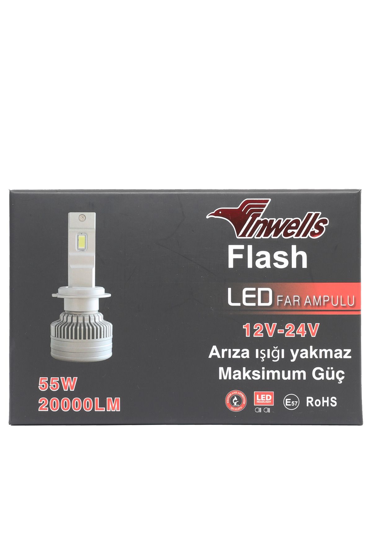 Inwells Yeni Ürün Yeni Flash Csp Led Xenon (ZENON) H1 20,000 Lümen Arıza Işığı Yakmaz . 12-24 V Uyumlu