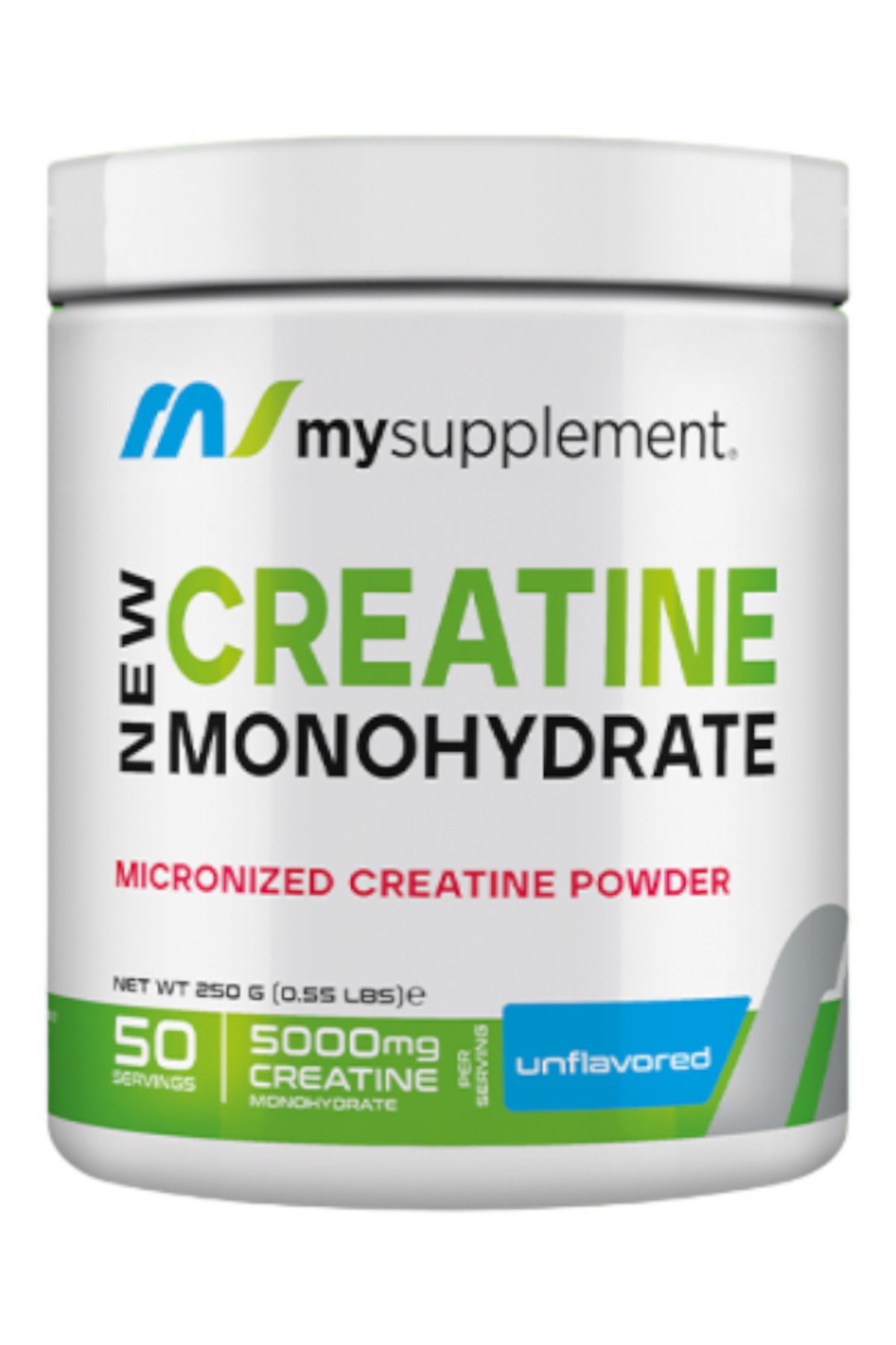 Mysupplement New Creatine Monohydrate Kreatin Mikronize 250 gr Kreatine 50 Servis Güç Performans Amino Asit