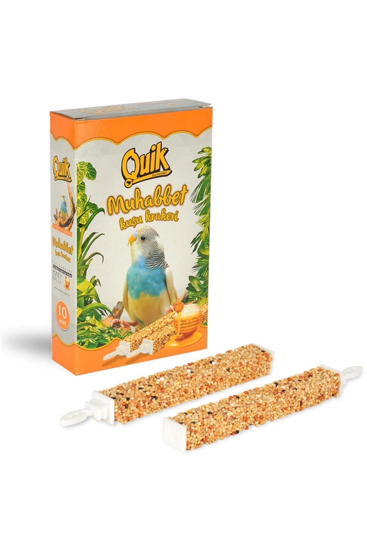 Quik Muhabbet kuşu krakeri kuş kraker sağlık kondisyon gaga bakım 10 adet kraker