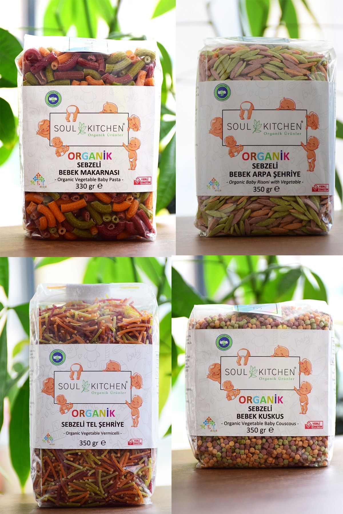 Soul Kitchen Organik Ürünler Organik Sebzeli Bebek Tel Şehriye Sebzeli Makarna Sebzeli Arpa Şehriye Sebzeli Kuskus - Tuzsuz