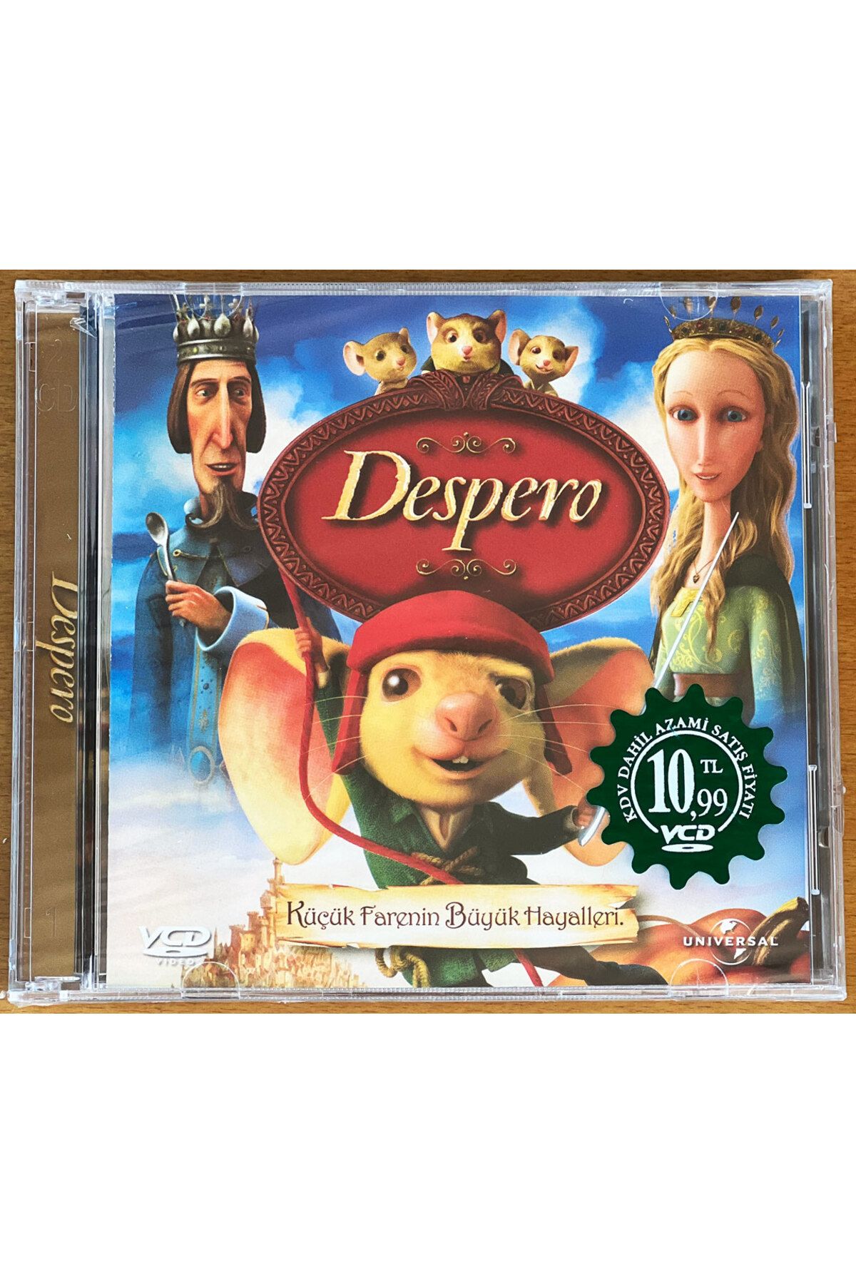Kovak Kailyn Despero - The Tale of Despereaux (2008) VCD Çizgi Film ' Tolga Çevik'in Sesiyle ' SIFIR/AMBALAJLI