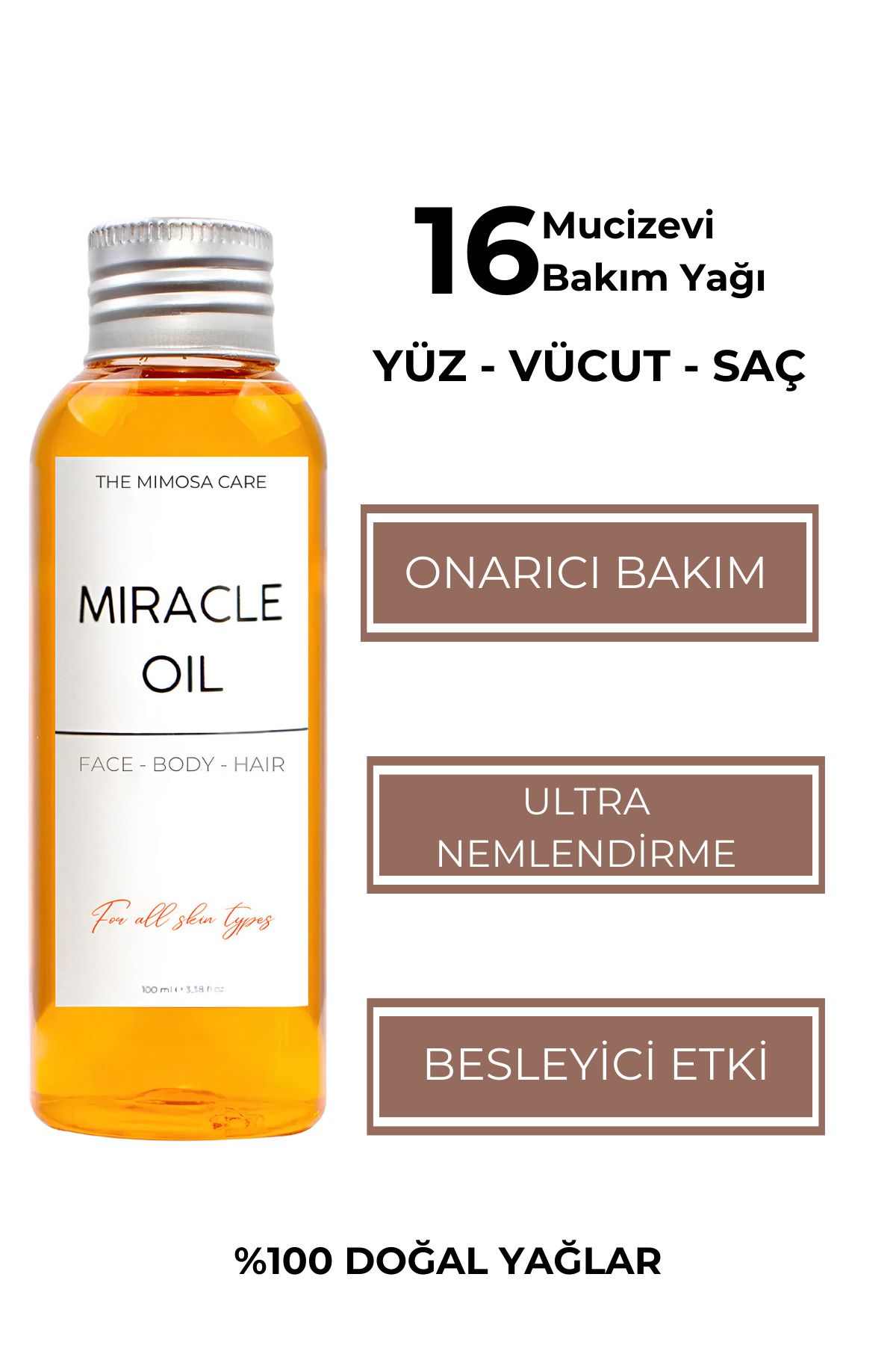 The Mimosa Care Onarıcı-Yenileyici Bakım Yağı/Miracle Oil