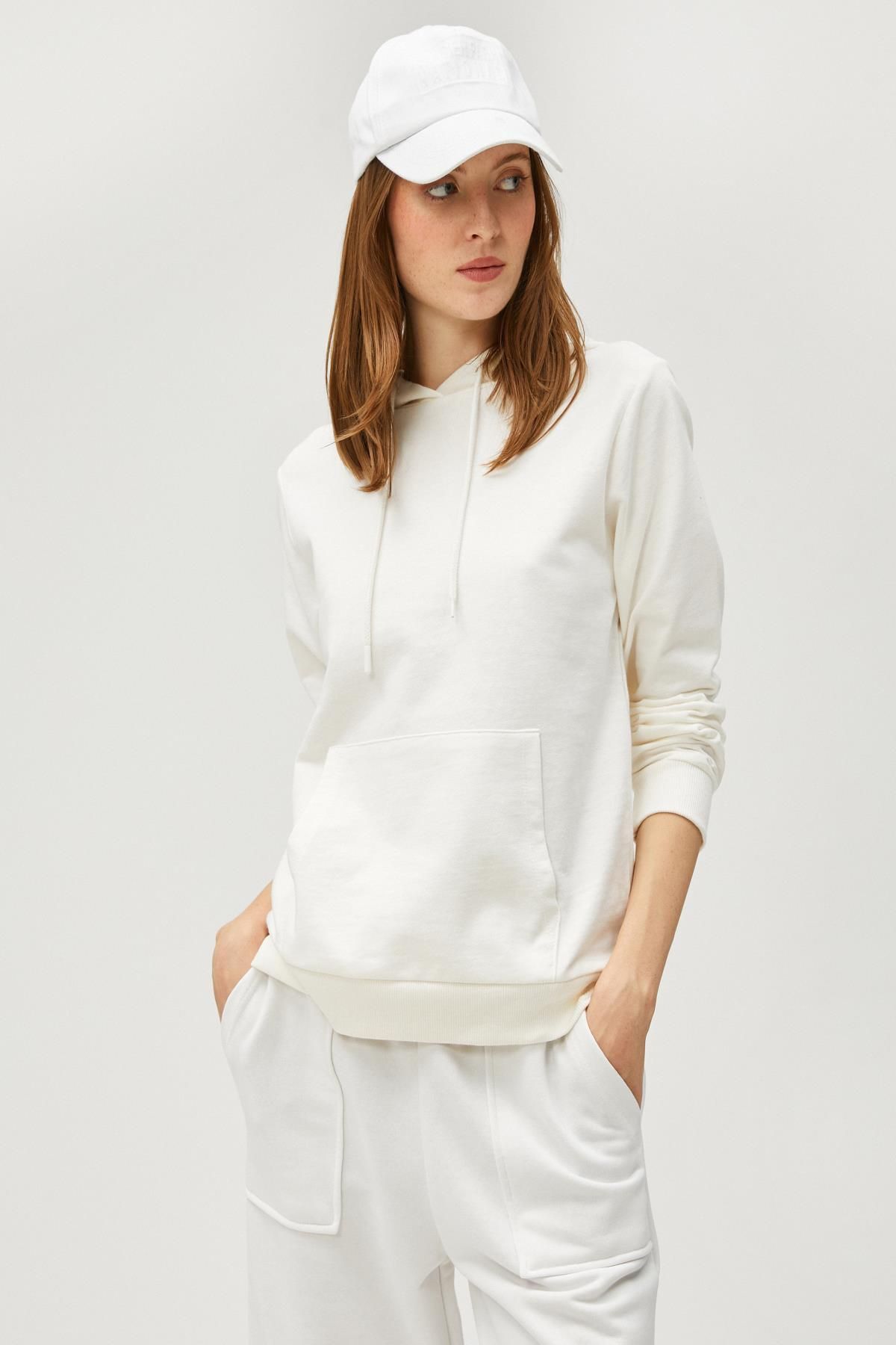 Koton Kadın Beyaz Sweatshirt