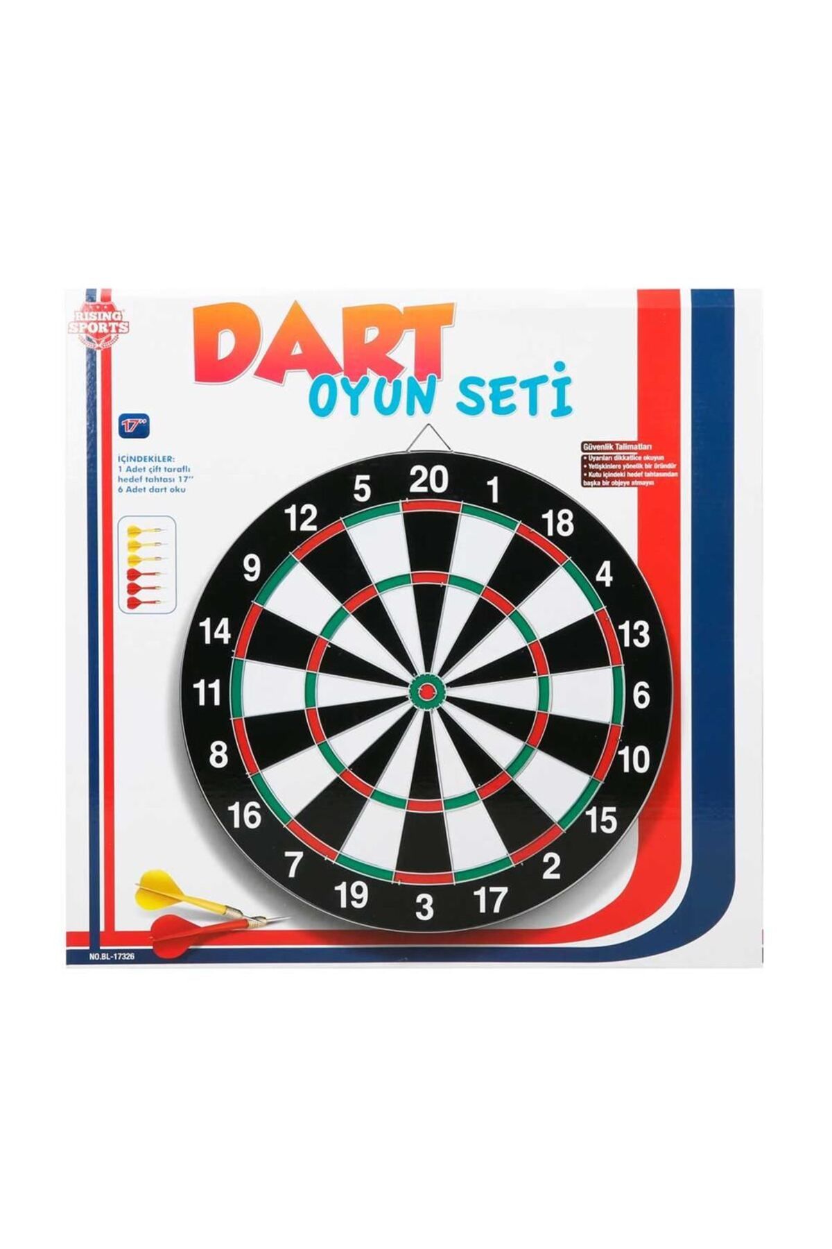 TimeStart Kutulu Çivili 41,5 Cm Dart Oyun Seti