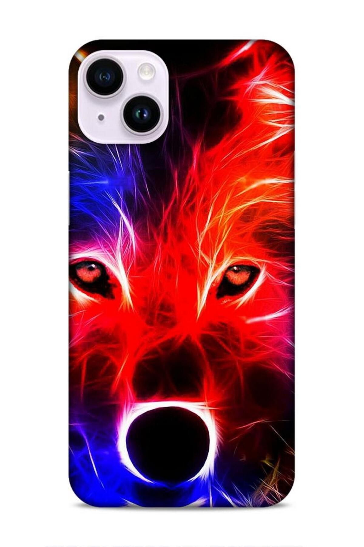 Lopard Apple iPhone 14 Plus Uyumlu Kılıf Caliburn 16 Magsafe Destekli Kılıf Kurt Colorful