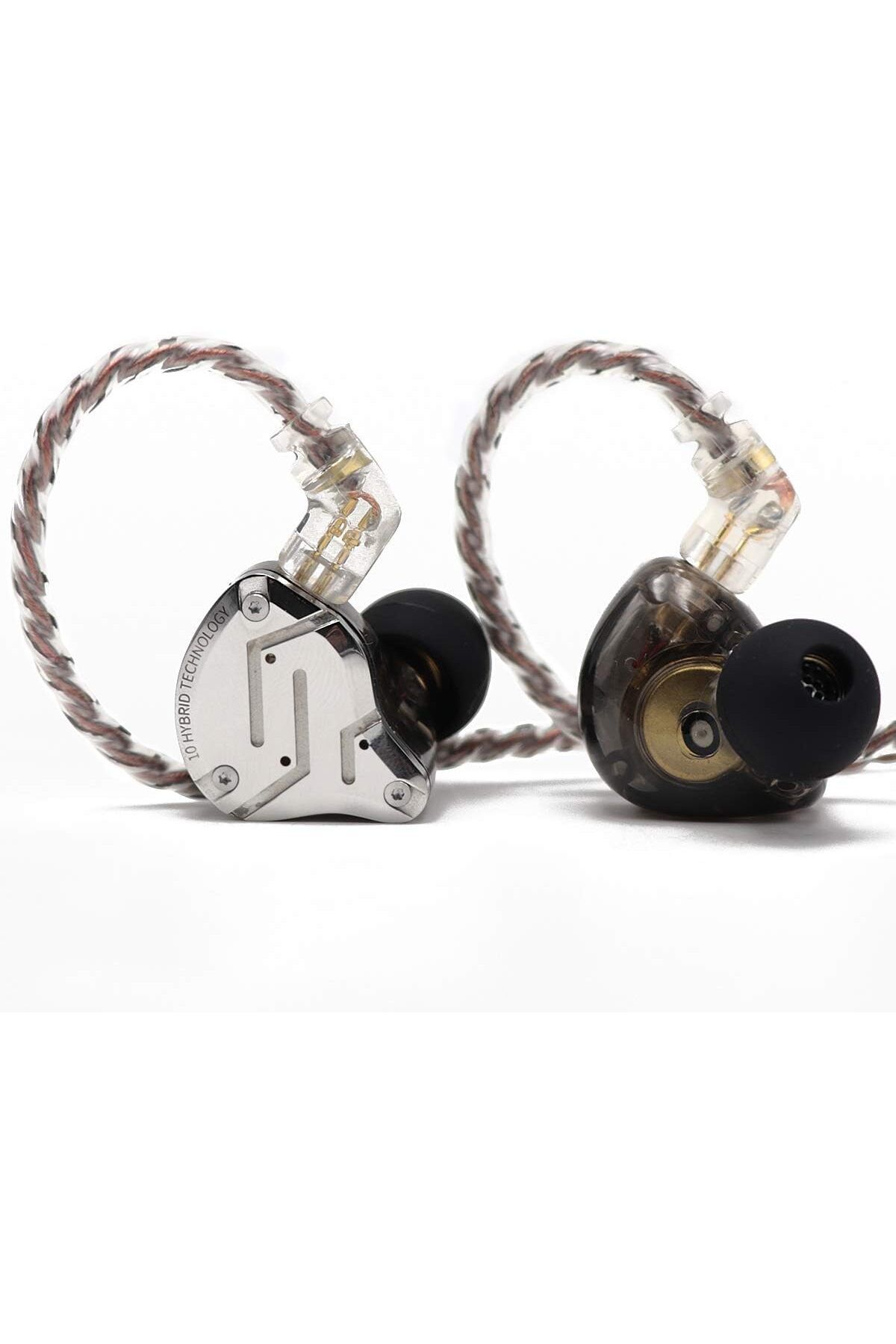 LINSOUL KZ ZS10 Pro 4BA + 1DD Hibrit Kulak İçi HiFi Metal Kulaklık Paslanmaz Çelik Ön Plakalı