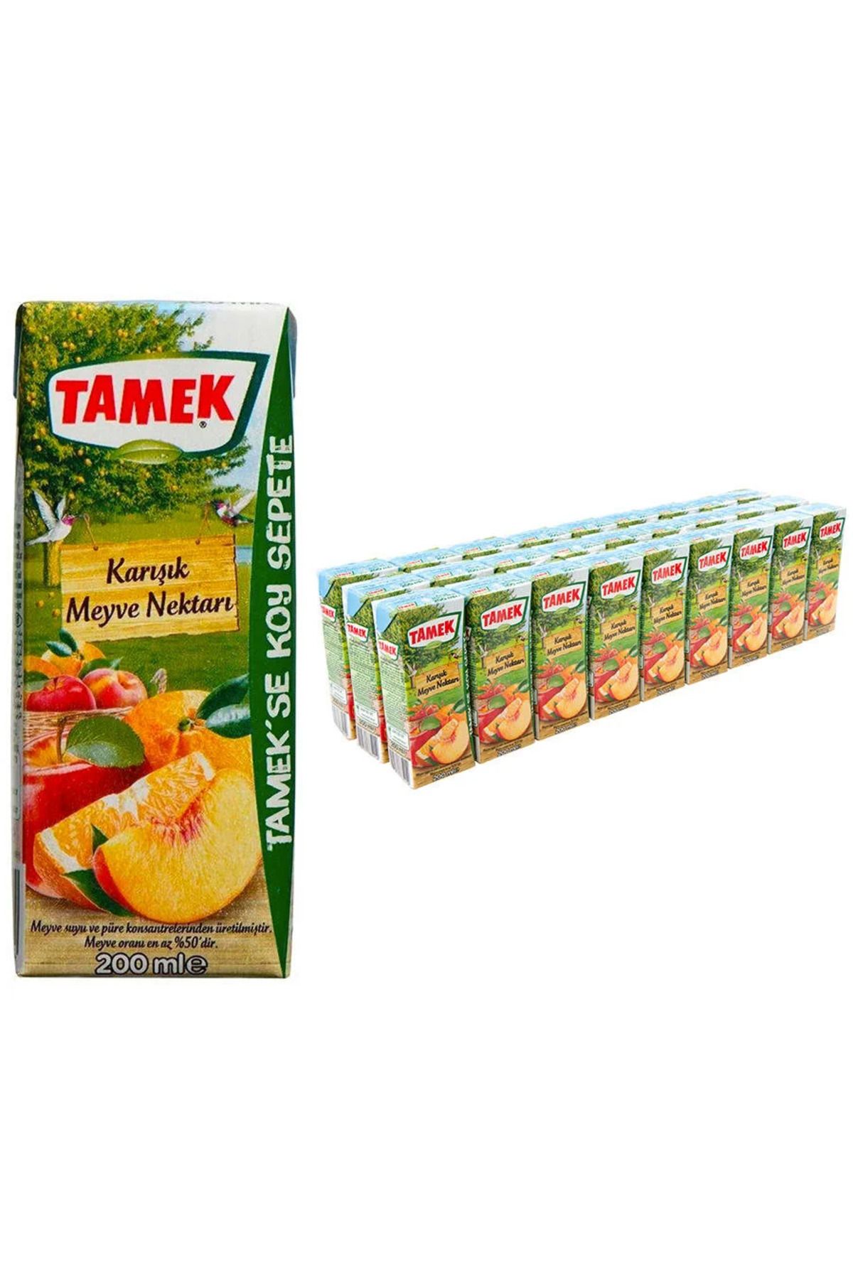 TAMEK Karışık Meyve Nektarı 200 ml X 27 Adet