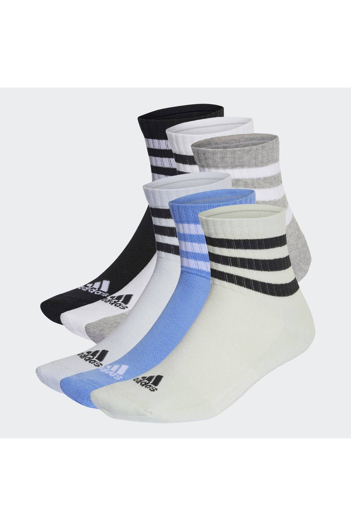 adidas 3-stripes Sportswear Yastıklamalı Yarım Bilekli Çorap - 3 Çift