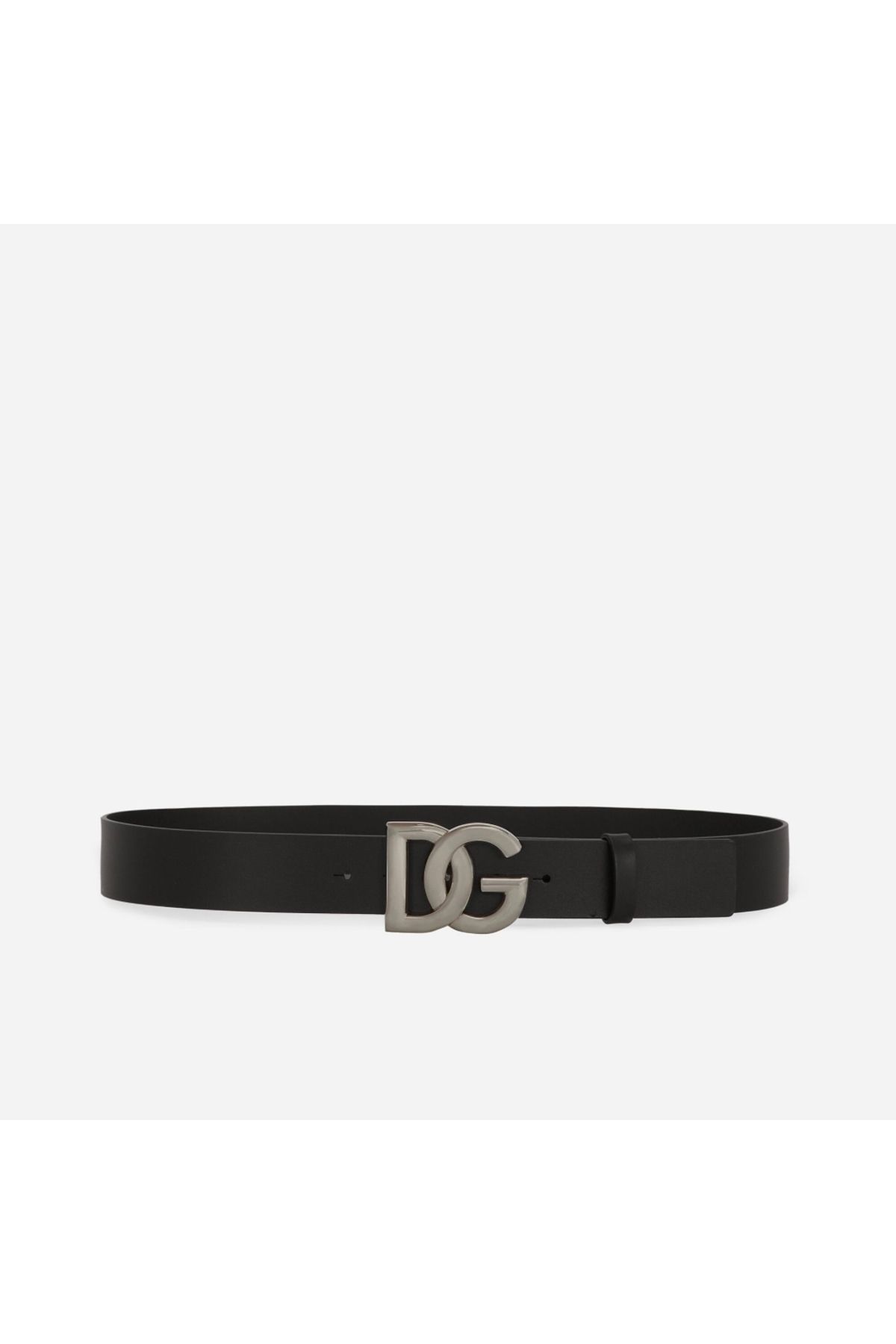 Dolce&Gabbana Lux leather belt with crossover DG logo buckle
