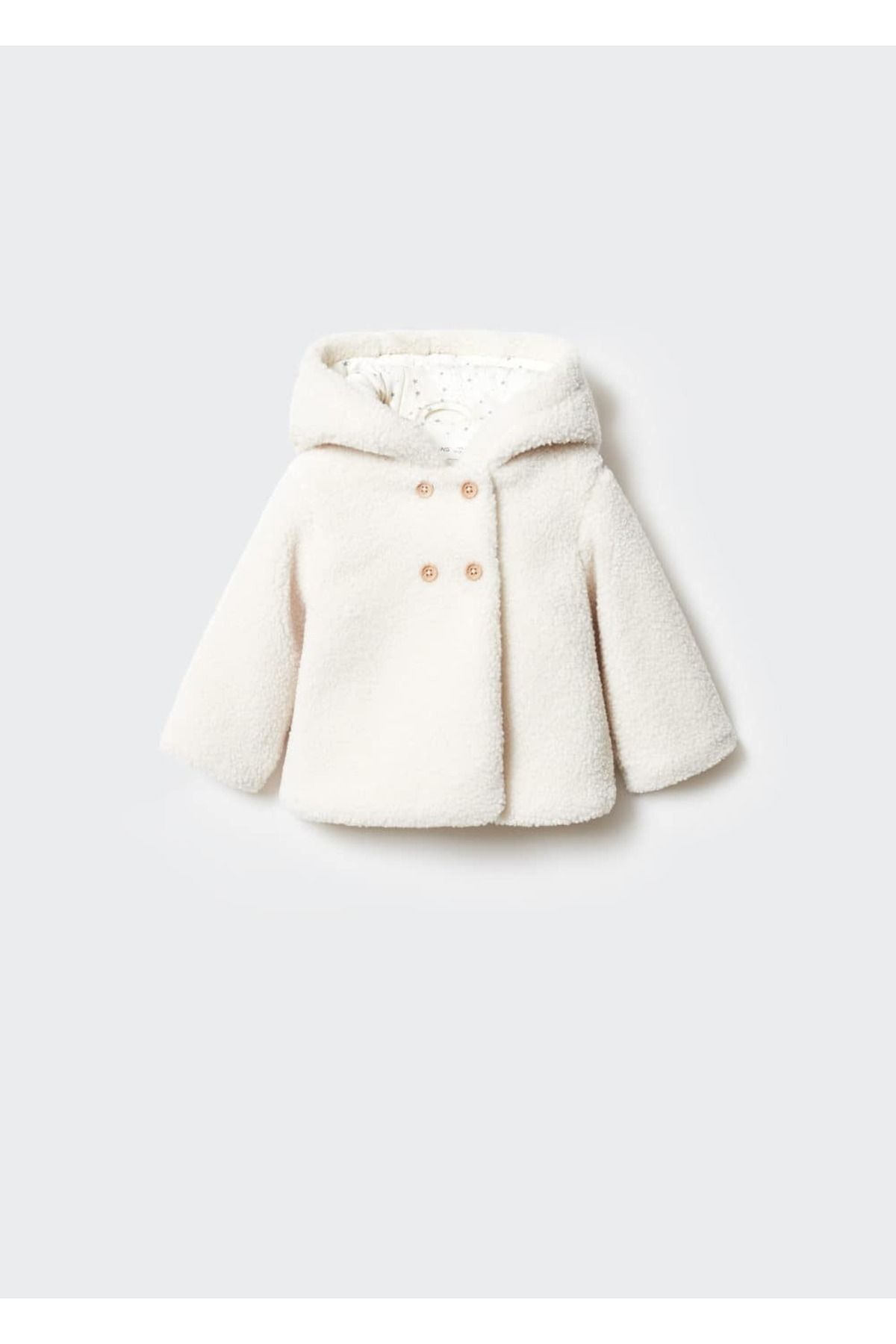 MANGO Baby Kürk görünümlü kruvaze kesim palto
