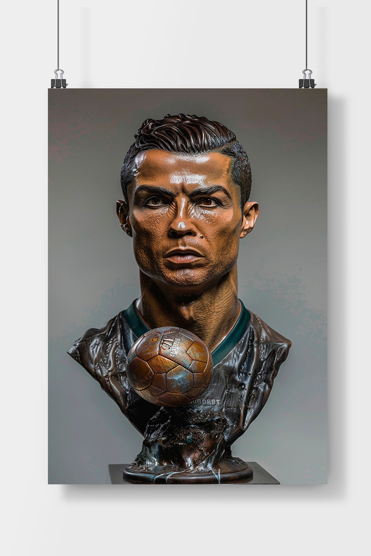 TREND Ronaldo Ünlü Futbolcu Poster Çerçevesiz Parlak Fotoğraf Kağıdı