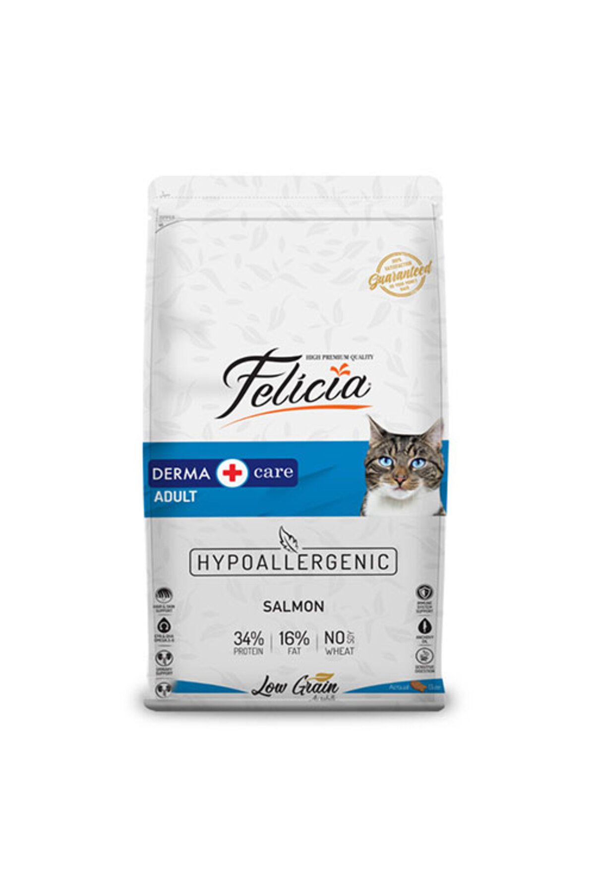 Felicia Hypoallergenic Somonlu Düşük Tahıllı Yetişkin Kedi Maması 12 Kg