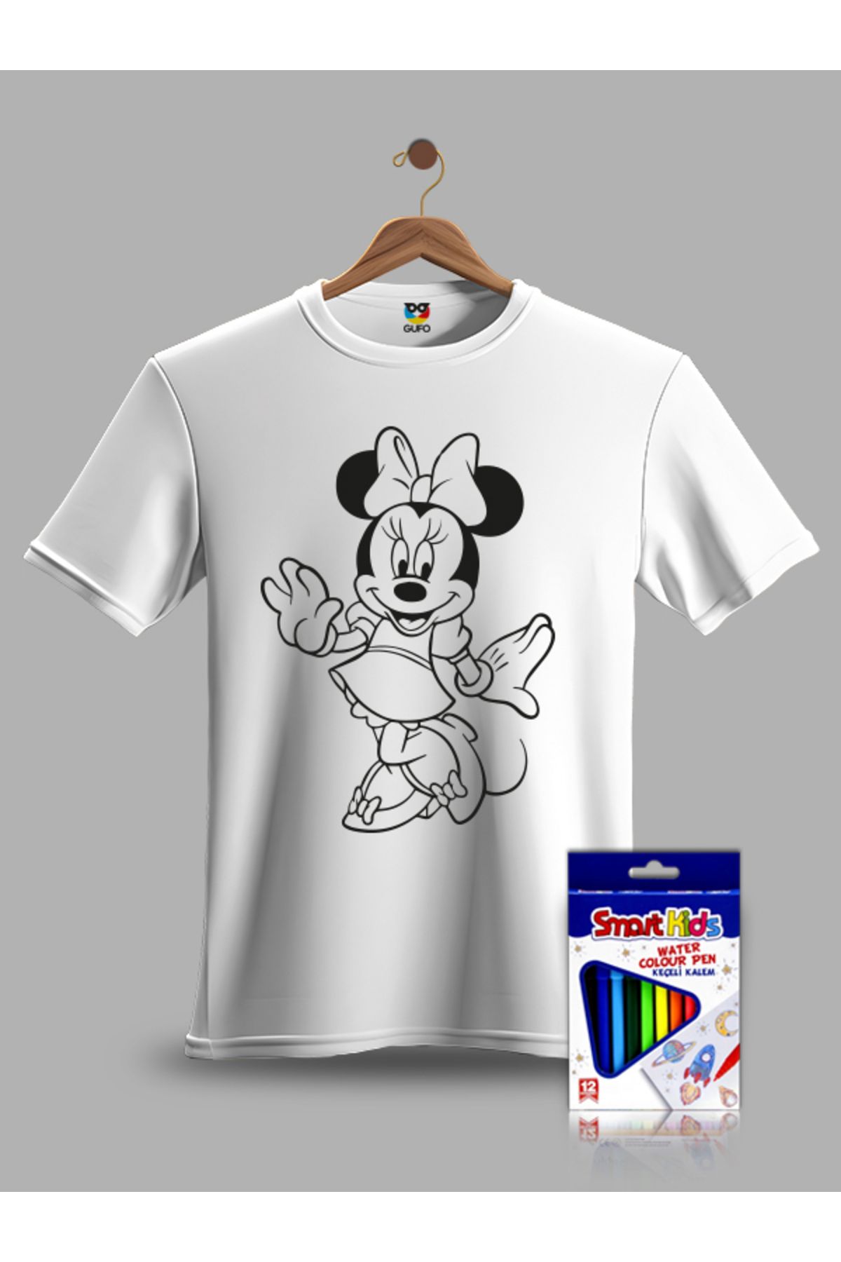aktivite zamanı Minnie Mouse Tişört Boyama Seti 7-8 Yaş