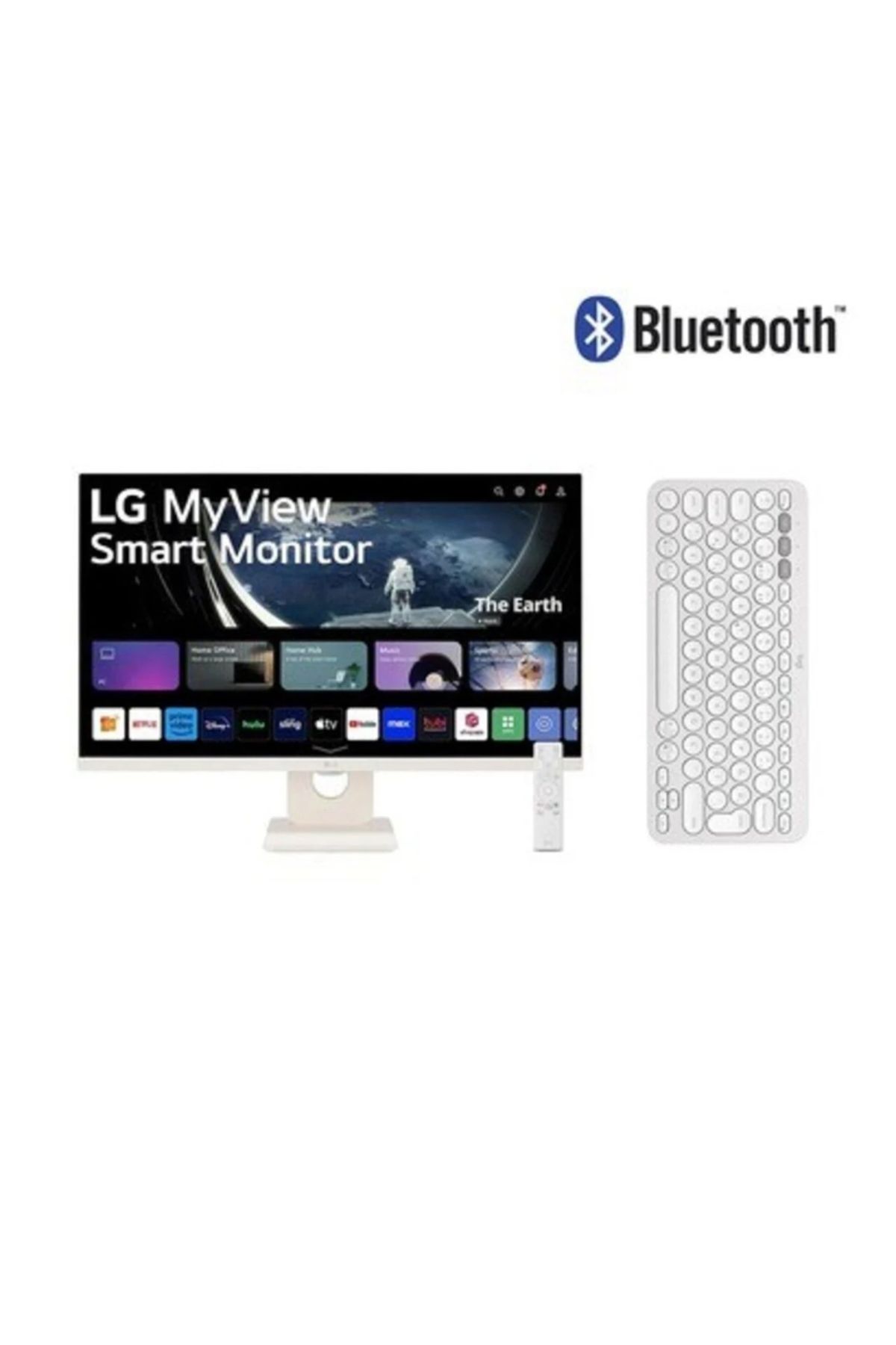 LG MyView 27SR50F-W 27'' 60Hz  IPS Smart Monitör +  Logitech Pebble Keys 2 K380s Klavye