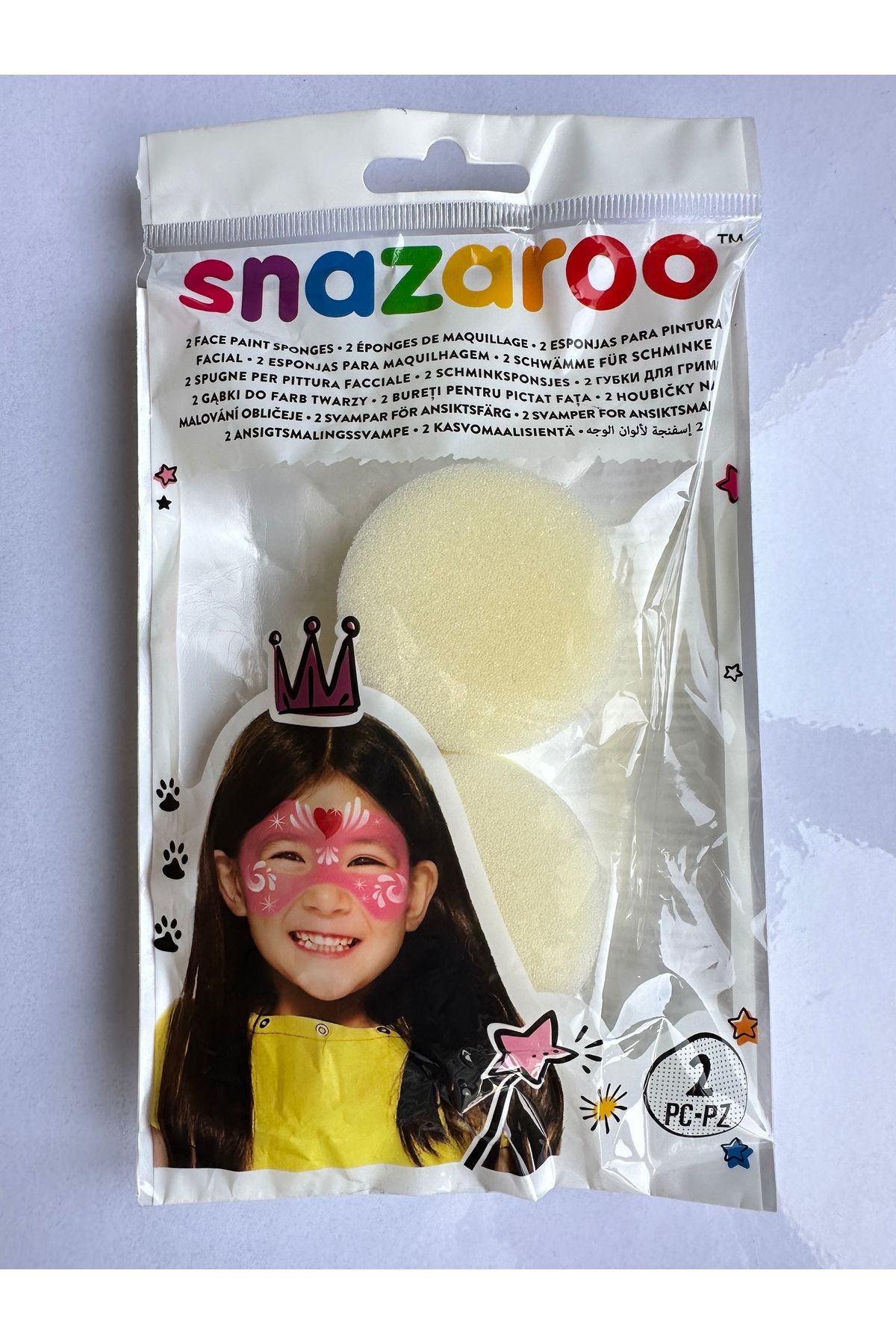 BUBBLE SHOW GİRL Bubbleshowgirl - Snazaroo 2 Adet Face Paint Professional Sponges - Yüz Boyama süngeri