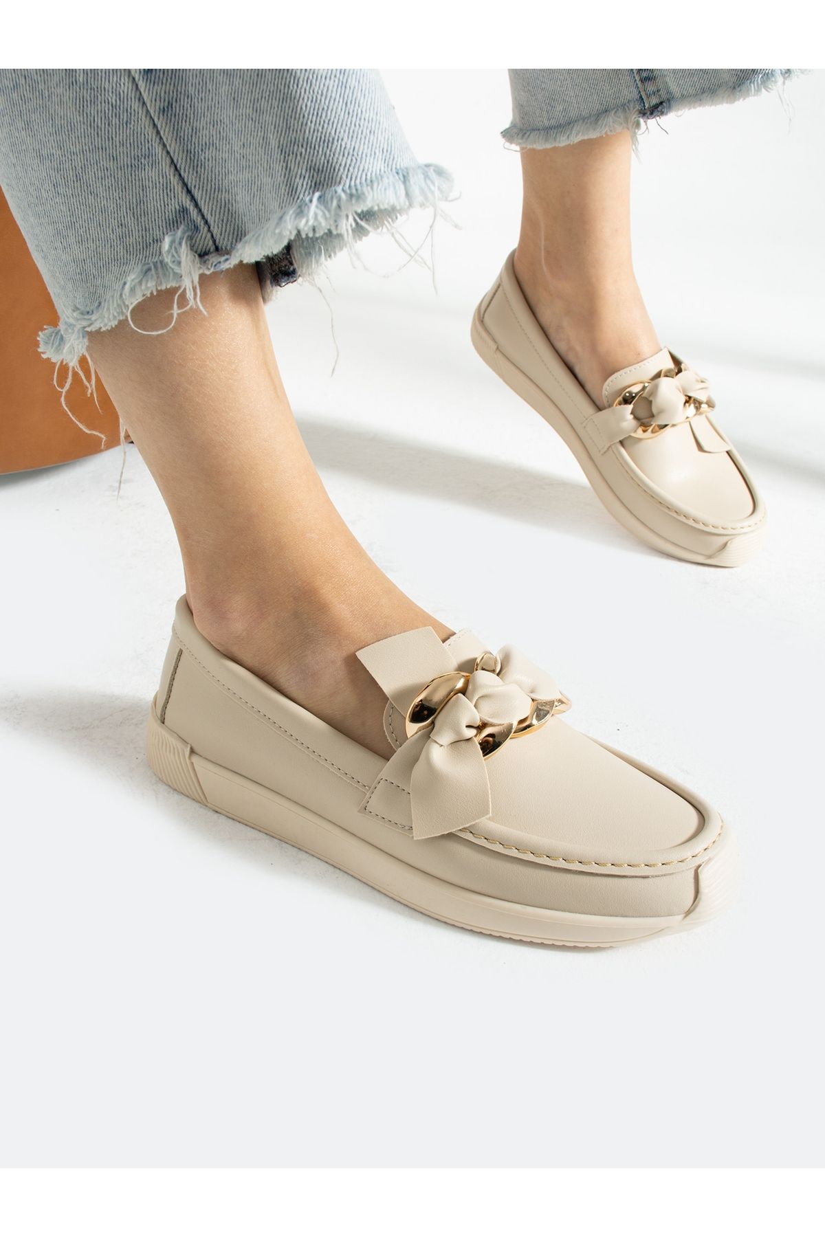 Alemdar Shoes GRANT Vizon Toka Detay Kadın Loafer