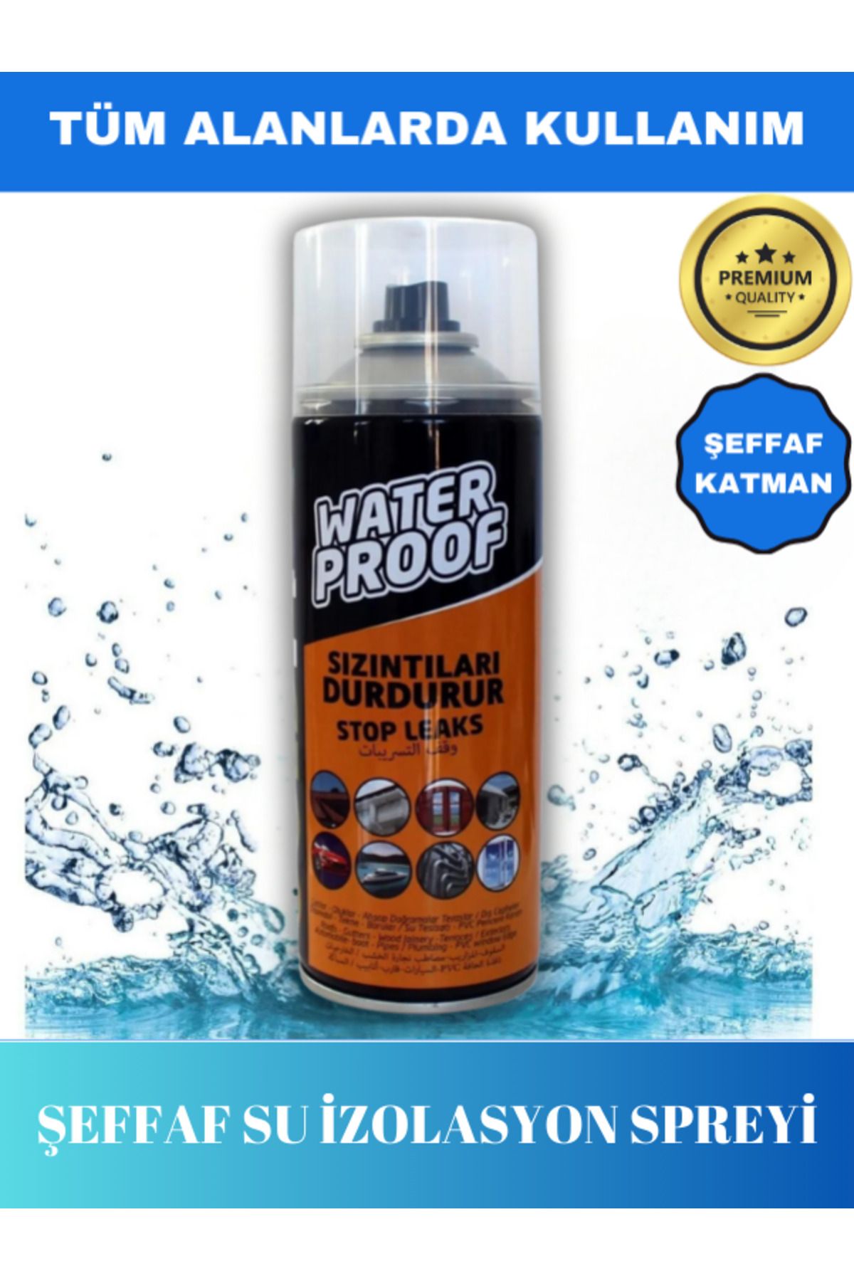 Genel Markalar Goldfix Sızıntı Önleyici Sprey Water Proof Su Geçirmez Izolasyon Şeffaf 400 ml