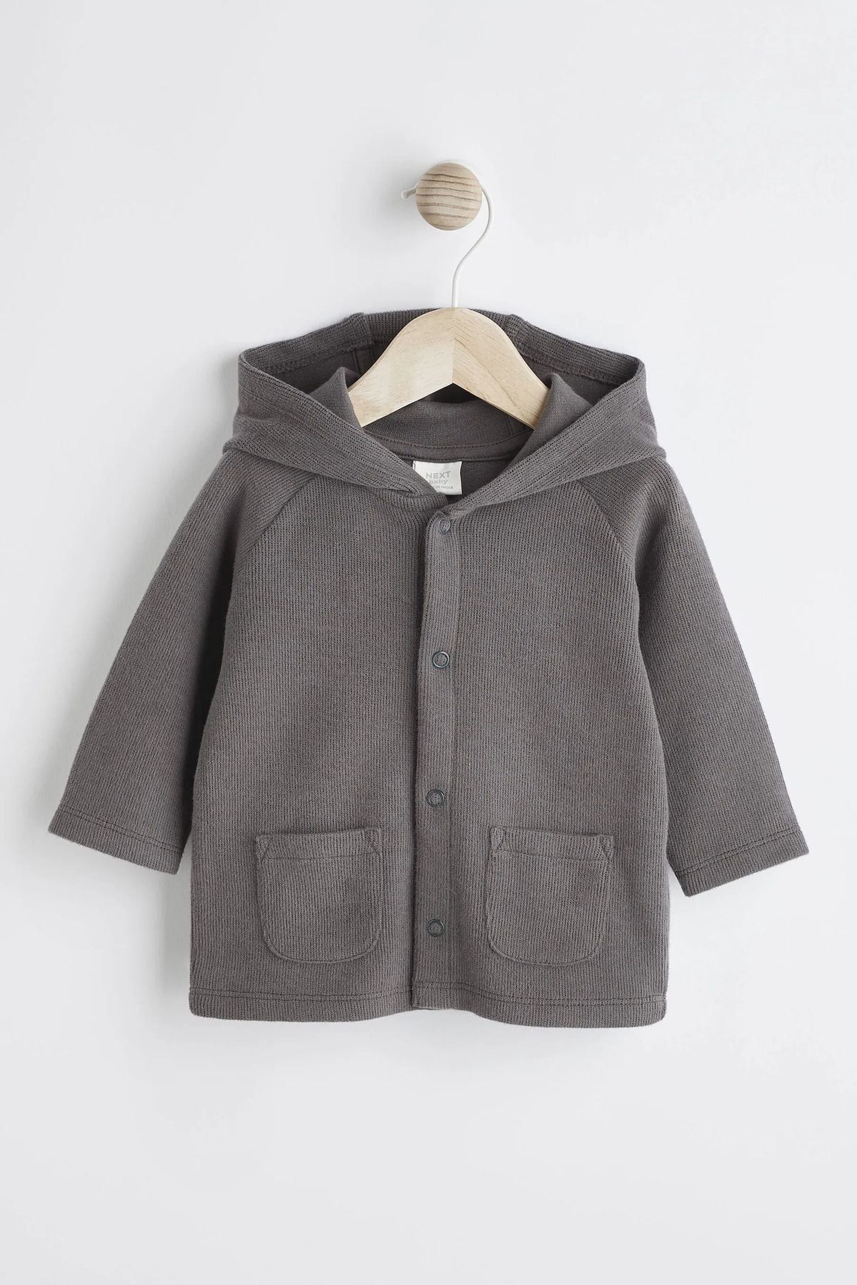Next Baby ayıcık Kapüşonlu sırtı yazı kabartmalı  Jarse Bebek Ceketi