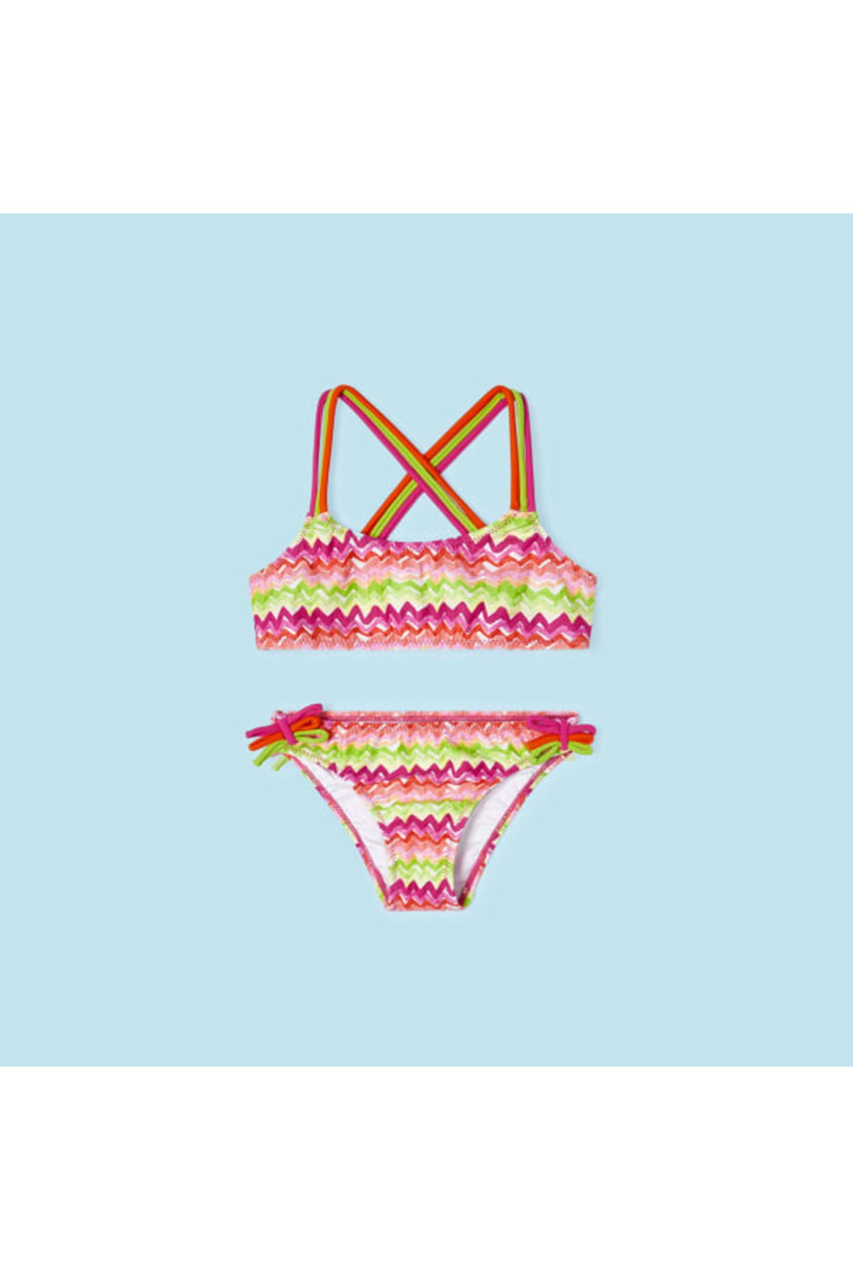 Mayoral Kız Çocuk Retro Stil Bikini Takım Renkli L24Y3713