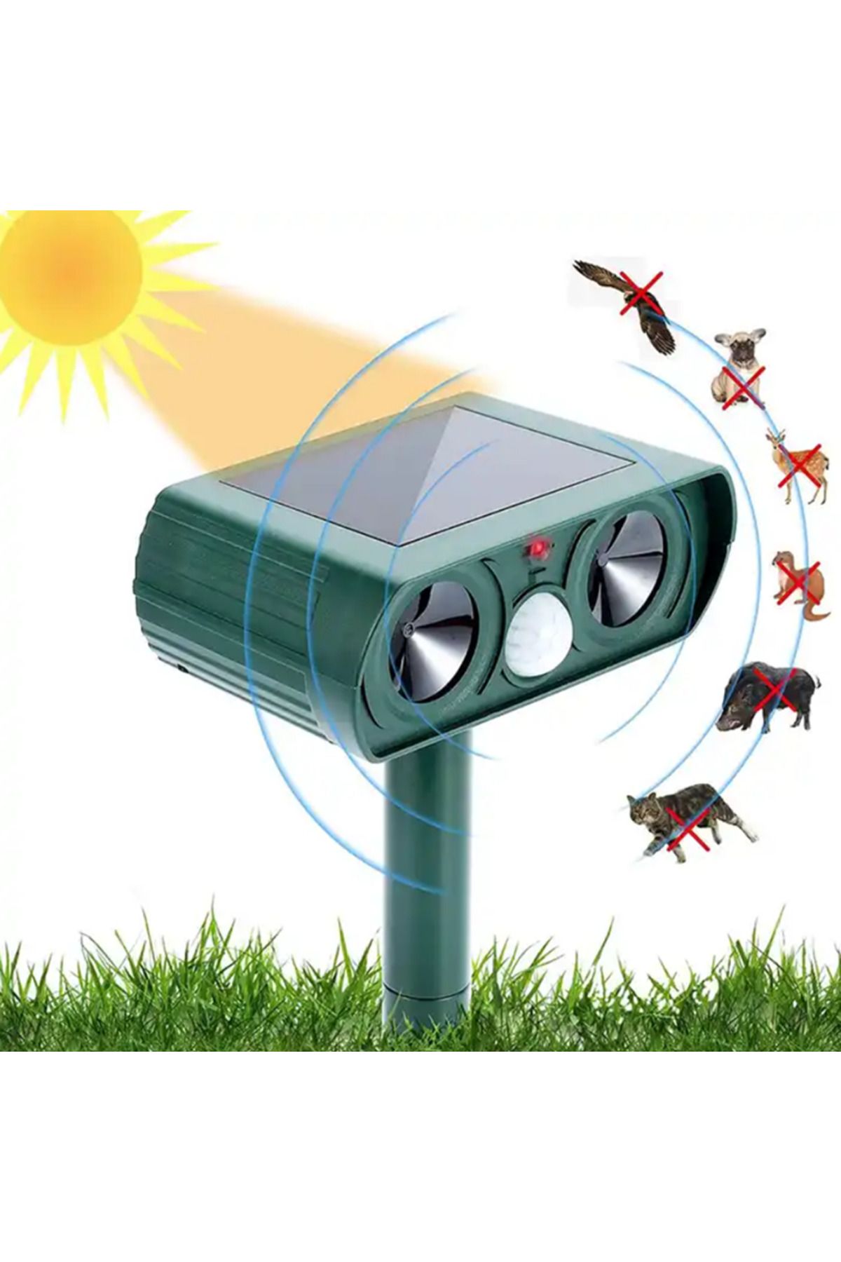 Havana Güneş Enerjili Hayvan Kovucu Işıklı Sensörlü Domuz,Tilki,Kedi,Köpek,Fare,Yılan,Akrep,Böcek Kuş Akrep