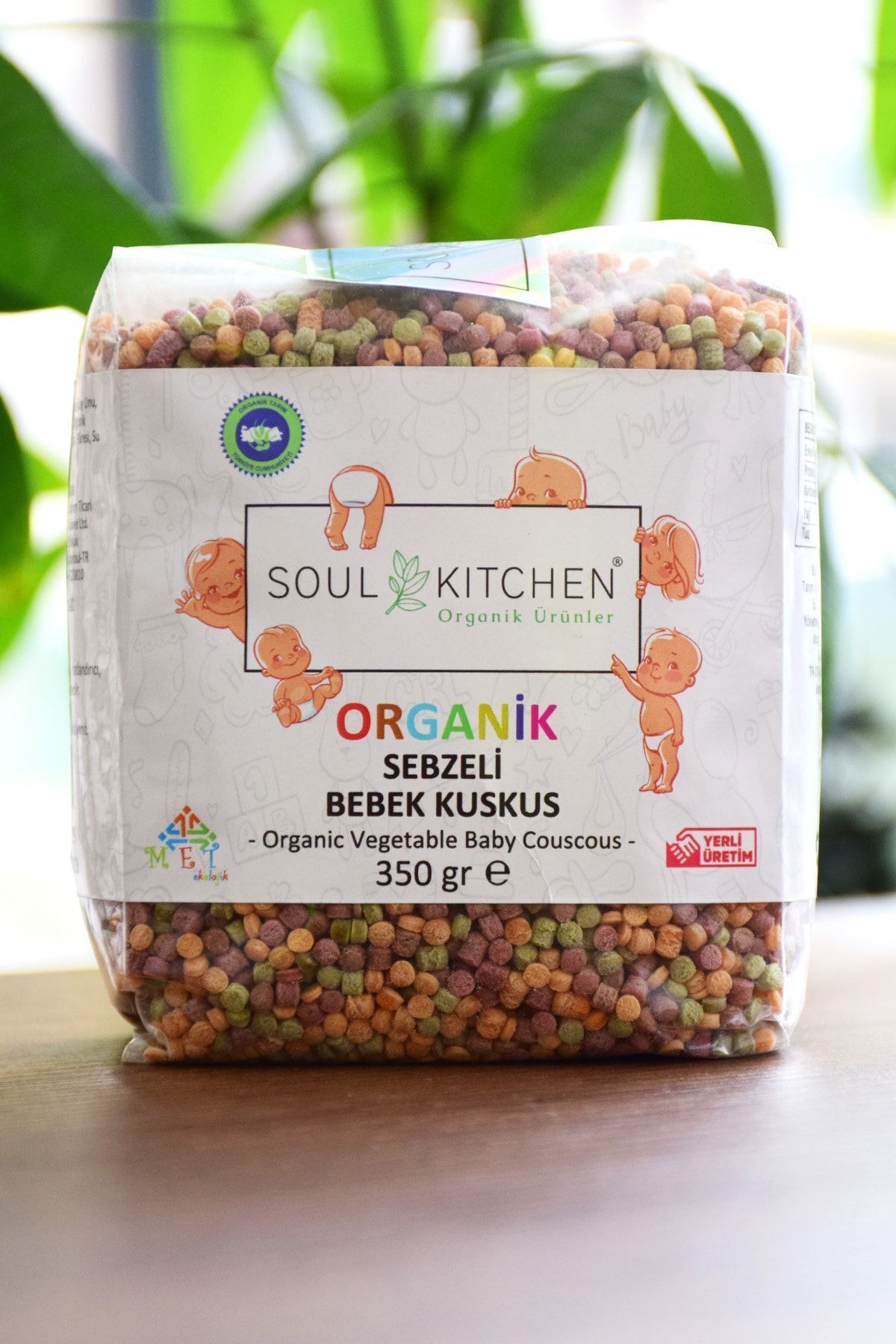 Soul Kitchen Organik Ürünler Sertifikalı Organik Bebek Sebzeli Kuskus 7ay 350gr - Tuzsuz
