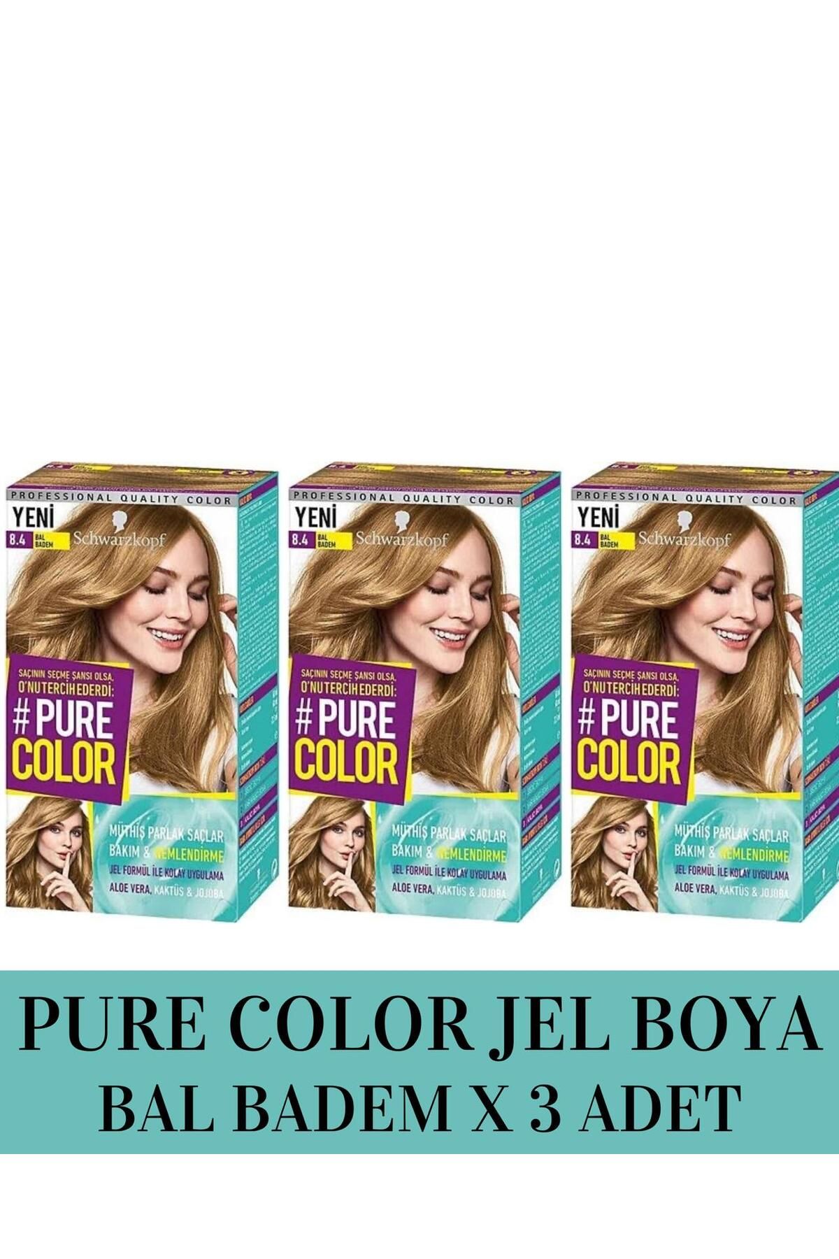 Pure Color Schwarzkopf Pure Color Saç Boyası 8.4 BAL BADEM X 3 Adet