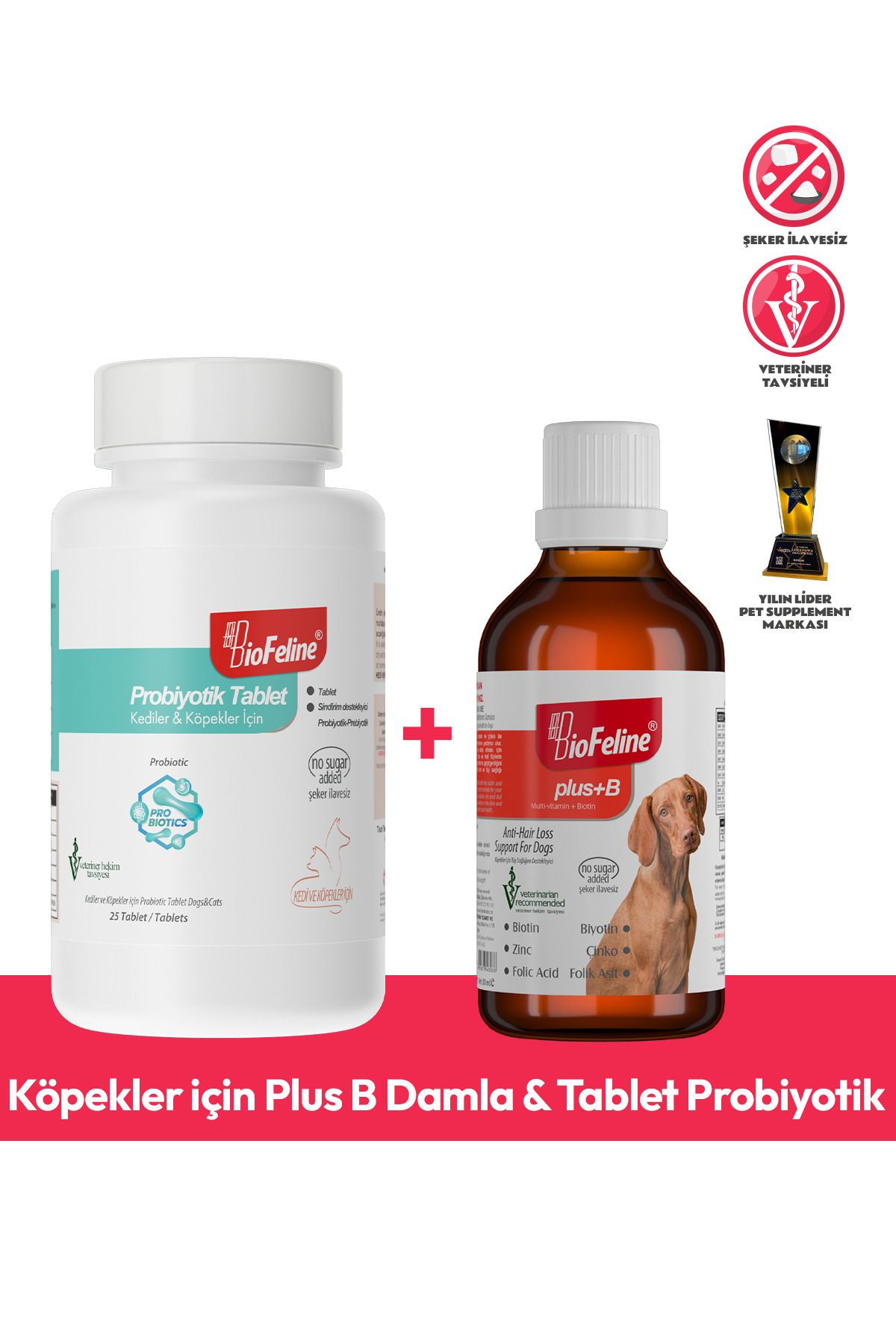BioFeline Köpekler için Plus B Damla & Tablet Probiyotik