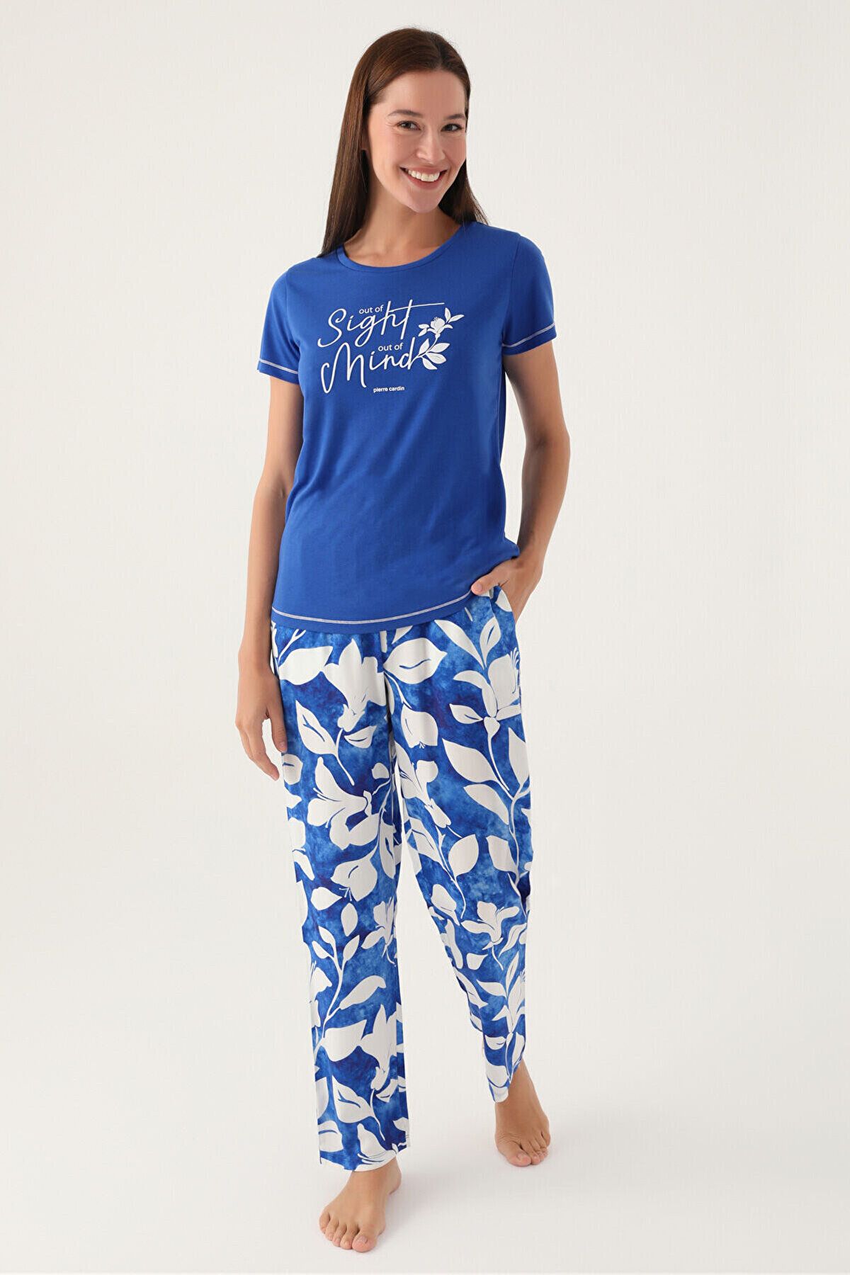 Pierre Cardin Kadın, Lisanslı, Mavi Pijama Takımı