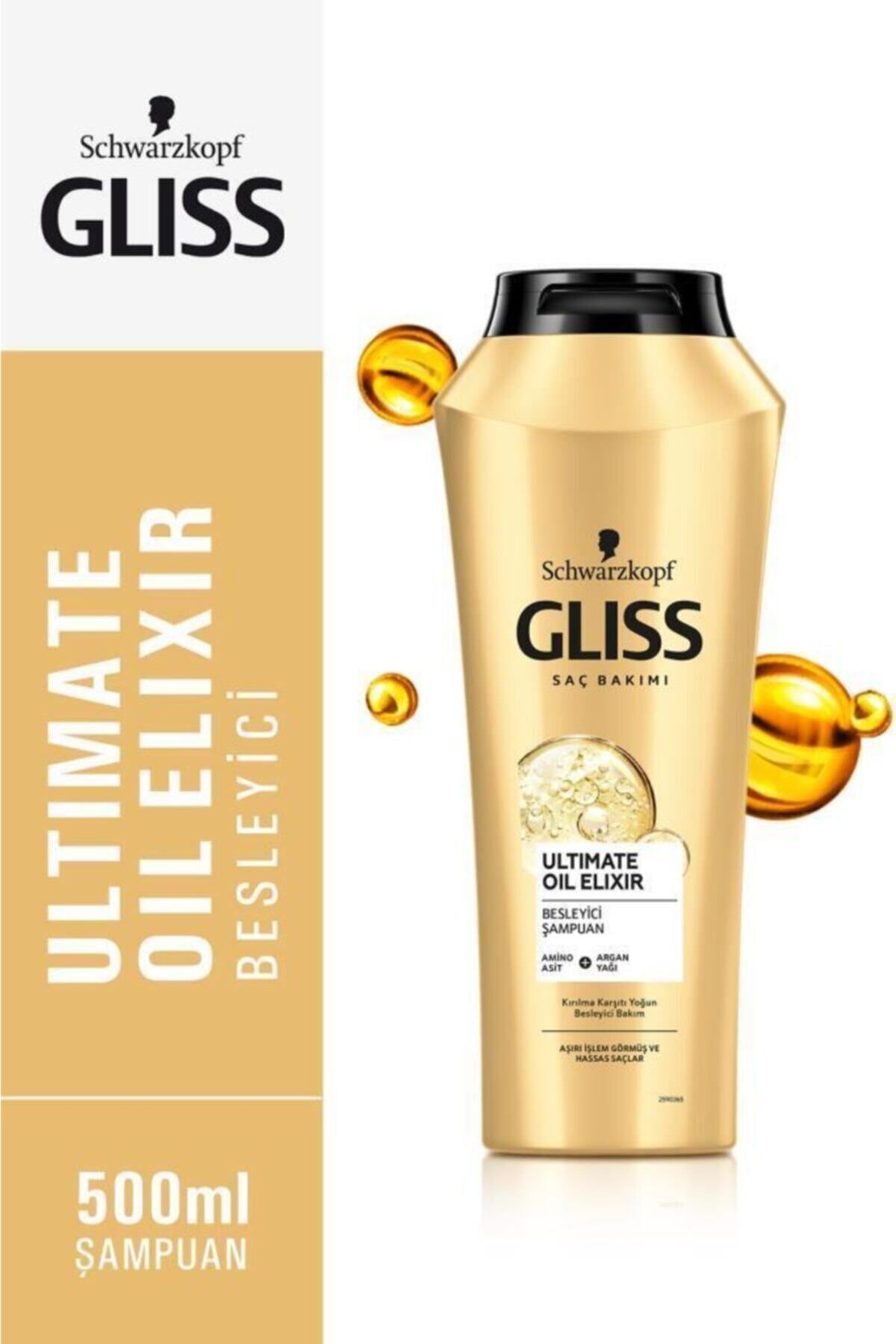 Gliss Ultimate Oil Elixir Besleyici Şampuan - Aminoasit Ve Argan Yağı Ile 500 ml