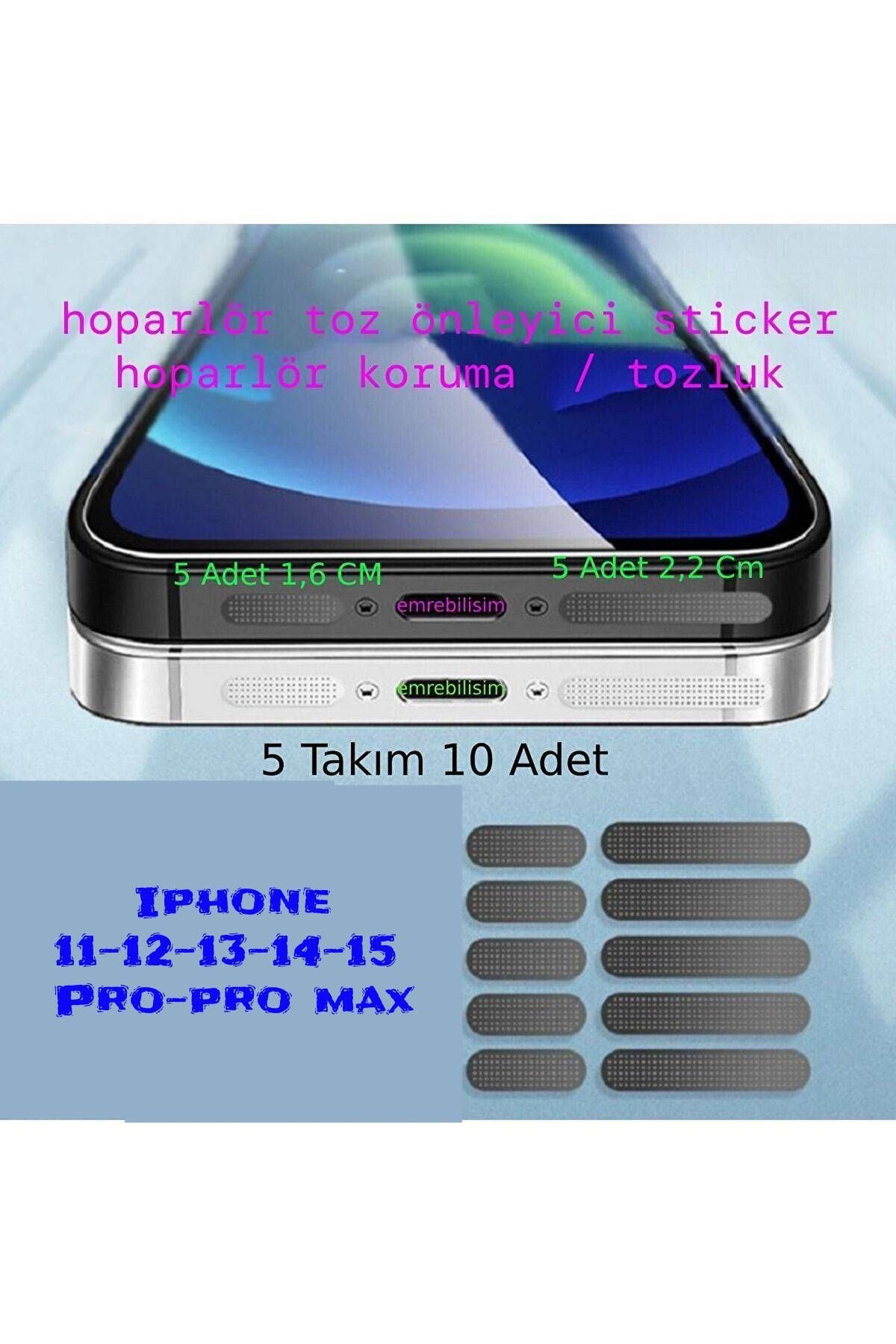 emrebilisim Iphone X/11/12/13/14/15 Pro/promax Tüm Serileri Için Siyah Toz Ve Kir Önleyici Hoparlör Toz Önleyici
