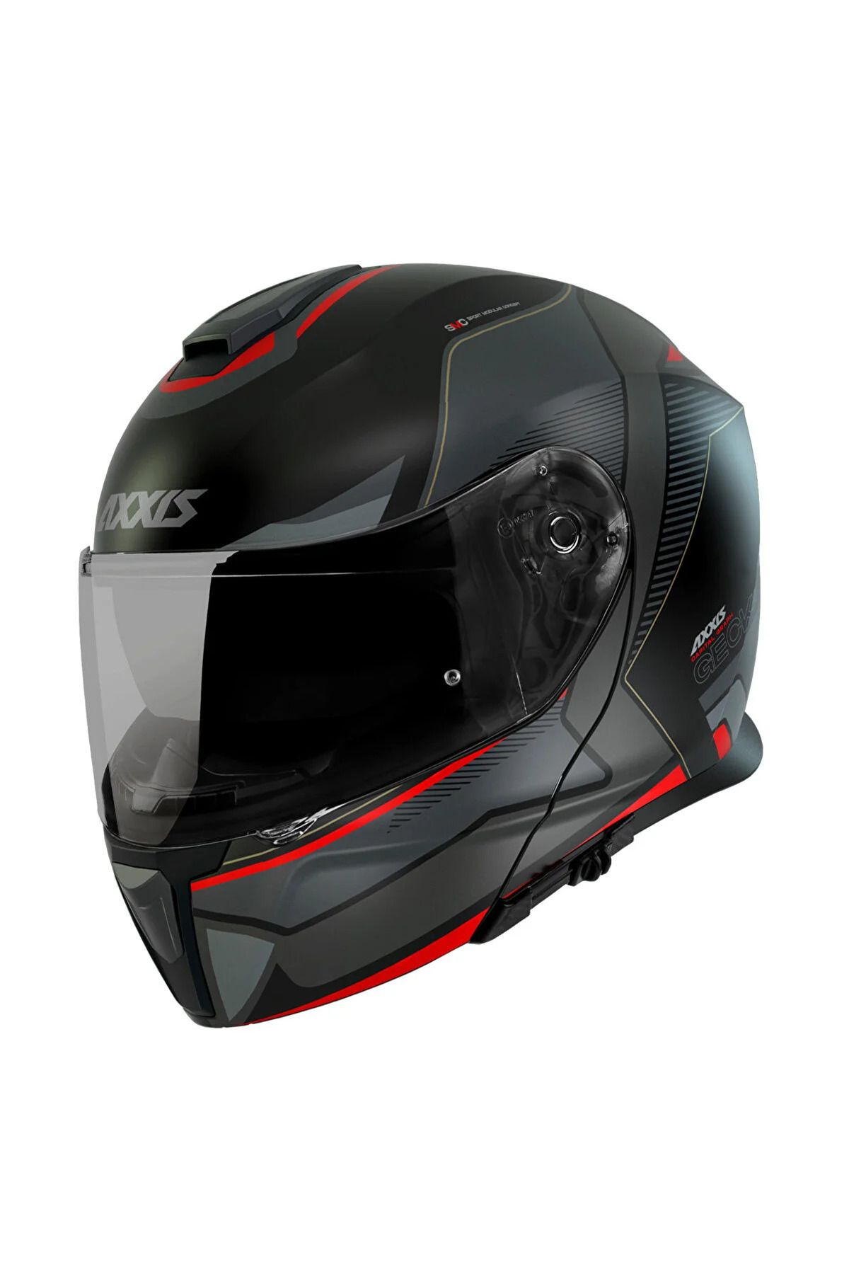 Axxis GECKO SV CAPITAL B1 MATT SİYAH ÇENE AÇILIR KASK