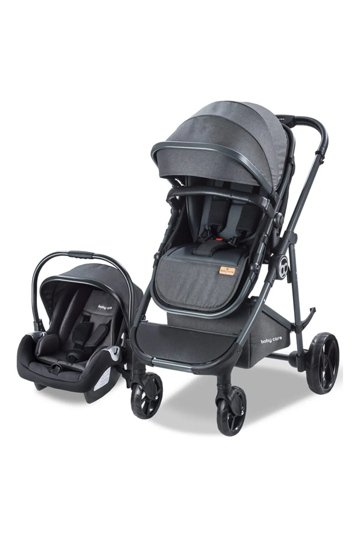 Baby Care Babycare Exen Alüminyum Travel Sistem Bebek Arabası Siyah