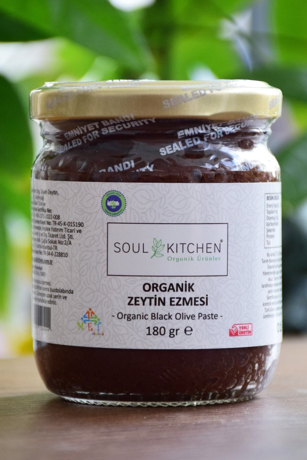 Soul Kitchen Organik Ürünler Organik Siyah Zeytin Ezmesi 180gr