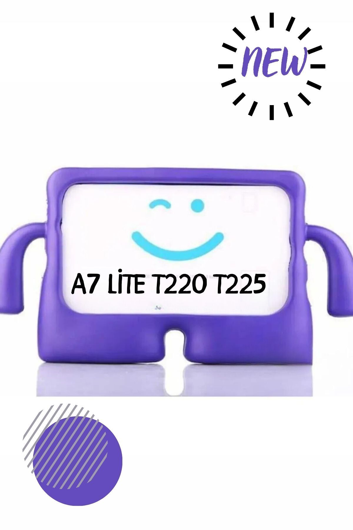 MİRAKSESUAR Galaxy Tab A7 Lite Sm-t220 Sm-t225 T290 8.7 Inç Çocuklar Için Standlı Silikon Tablet Kılıfı