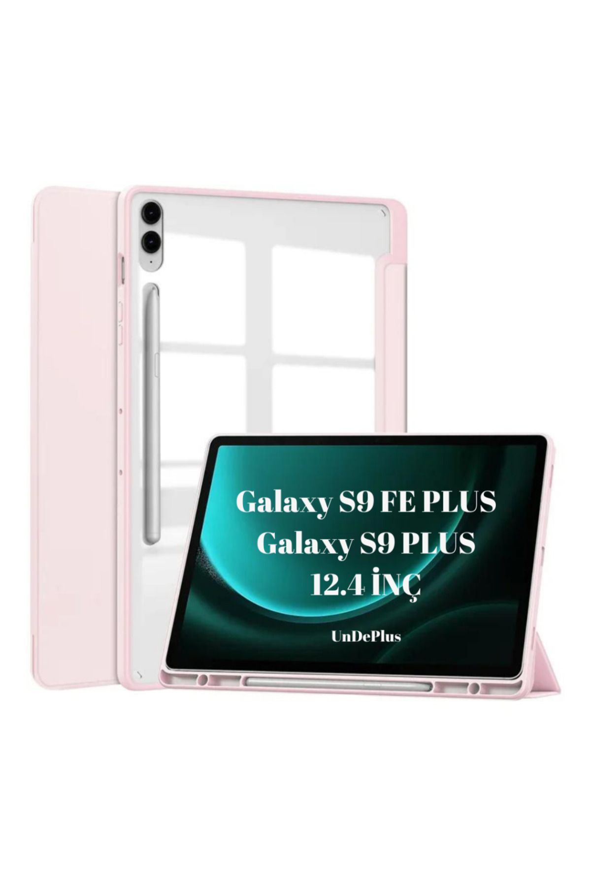 UnDePlus Samsung Galaxy Tab S9 FE Plus / S9 Plus 12.4" Kılıf Grafiti Şeffaf Kalem Bölmeli X810 X610 X816 X616