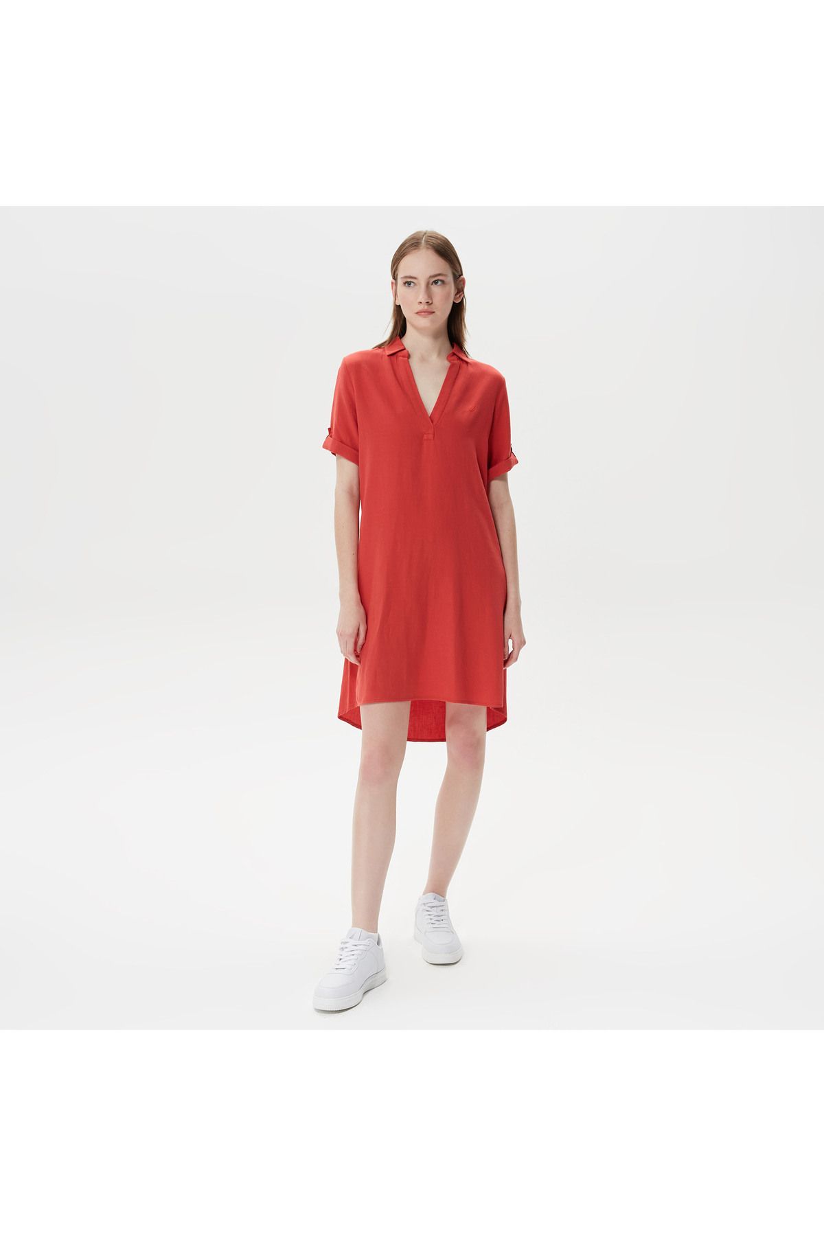 Nautica Kadın Kırmızı Kısa Kollu Elbise