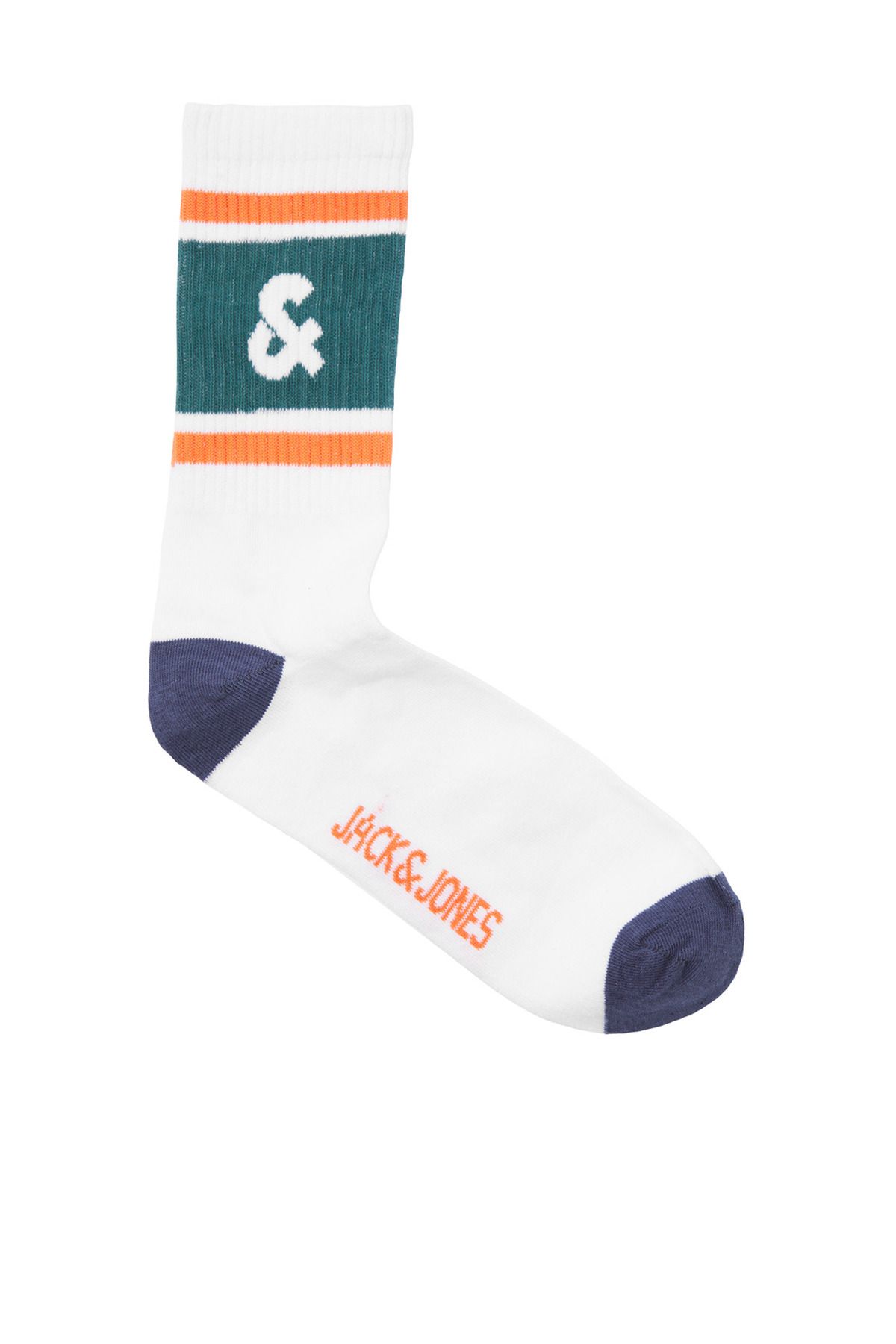Jack & Jones Çizgili ve Logolu Tekli Çorap - Retro