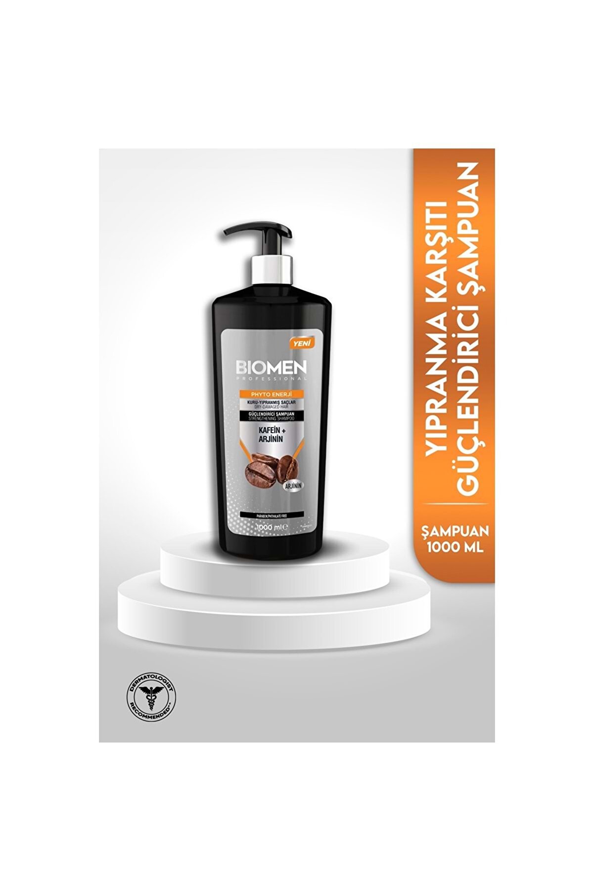 Biomen Professional Kafein&arjinin Kuru Ve Yıpranmış Saçlar Için Şampuan 1000 ml