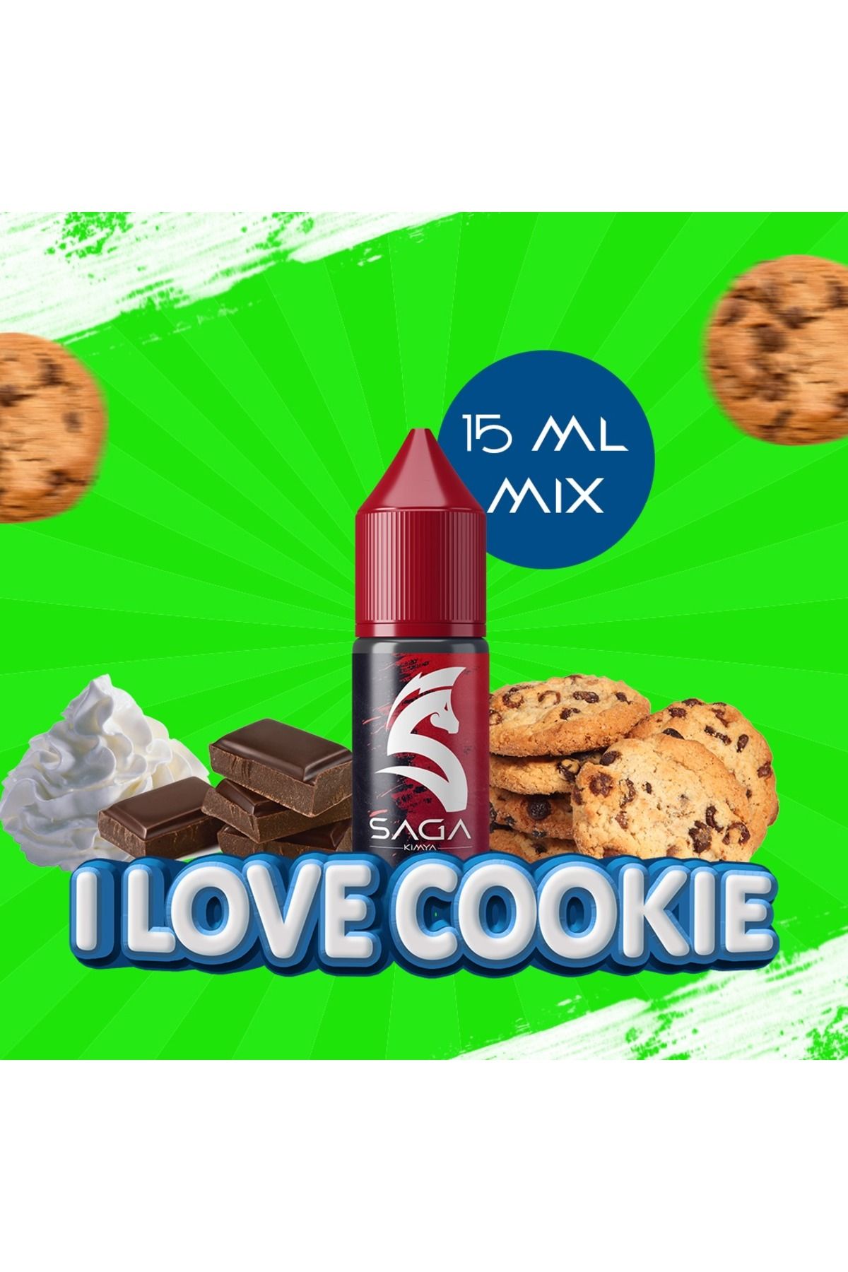 Saga Kimya I Love Cookie - 15 ML Mix Aroma (ŞİŞEDE SADECE 15 ML AROMA VARDIR)
