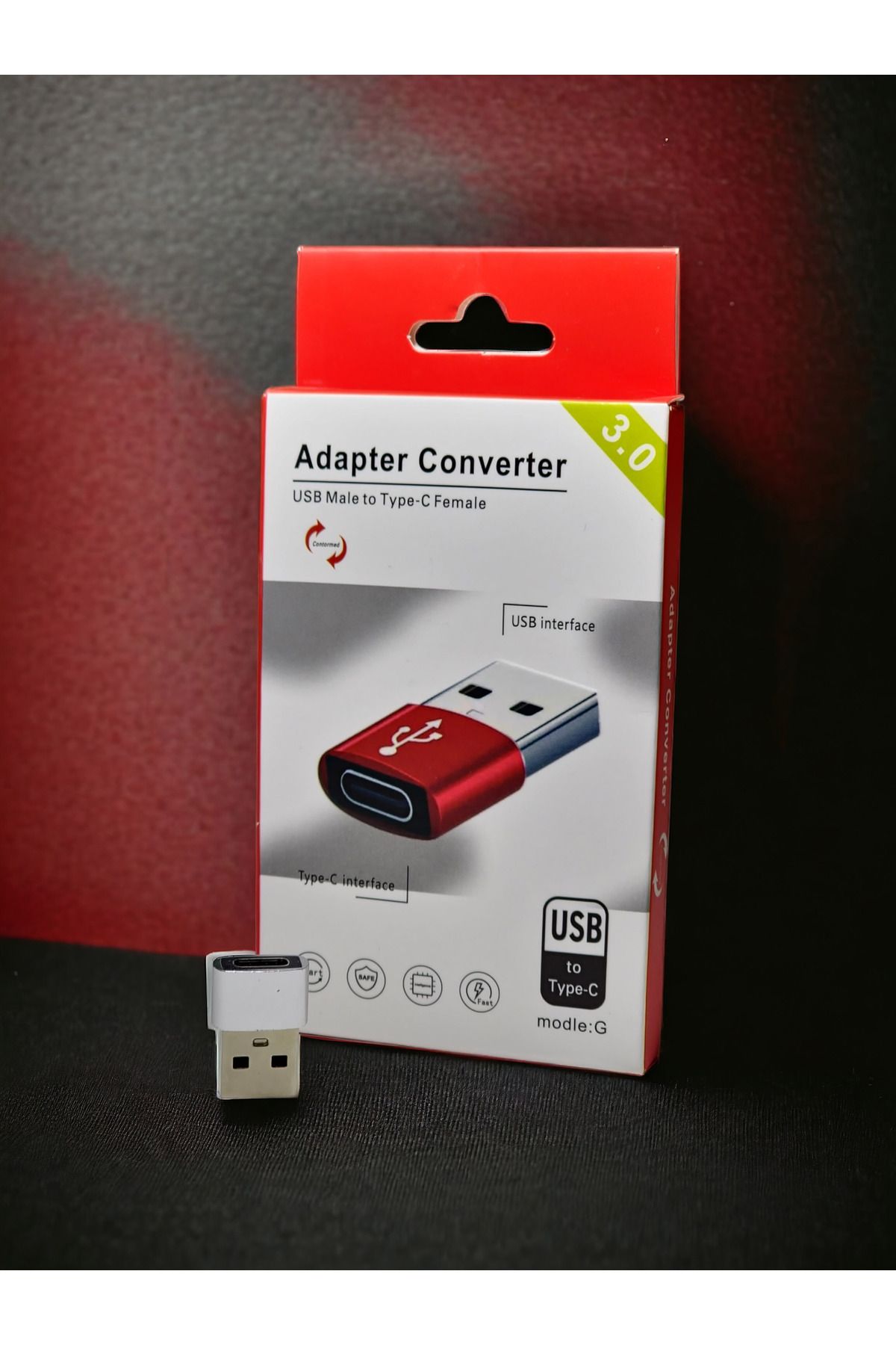 FERRO Çok İşlevli USB 3.0 Erkek - Type-C Dişi OTG Adaptör Dönüştürücü