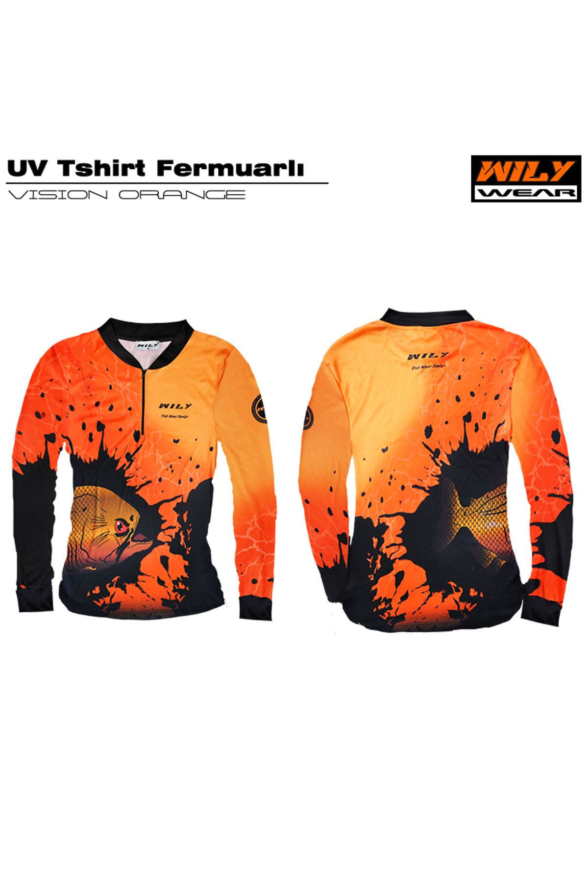 Halbart Wily Wear UV T-Shirt Fermuarlı Vision Orange