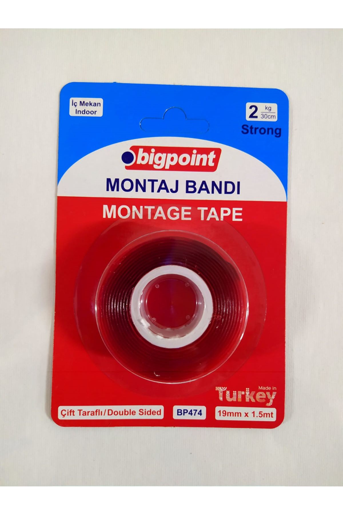 Bigpoint Montaj Bandı İç Cephe 19 mm. X 1,5 metre 10 kg. Bant