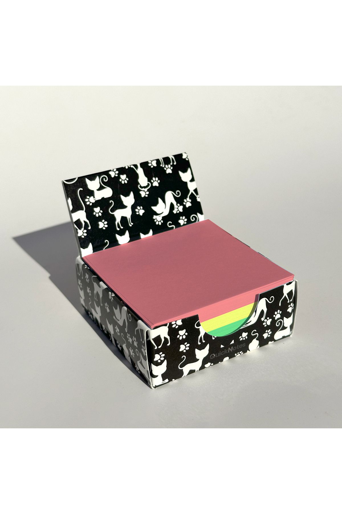 QuickNotes Renkli Küp Bloknot Kutu Tasarımlı