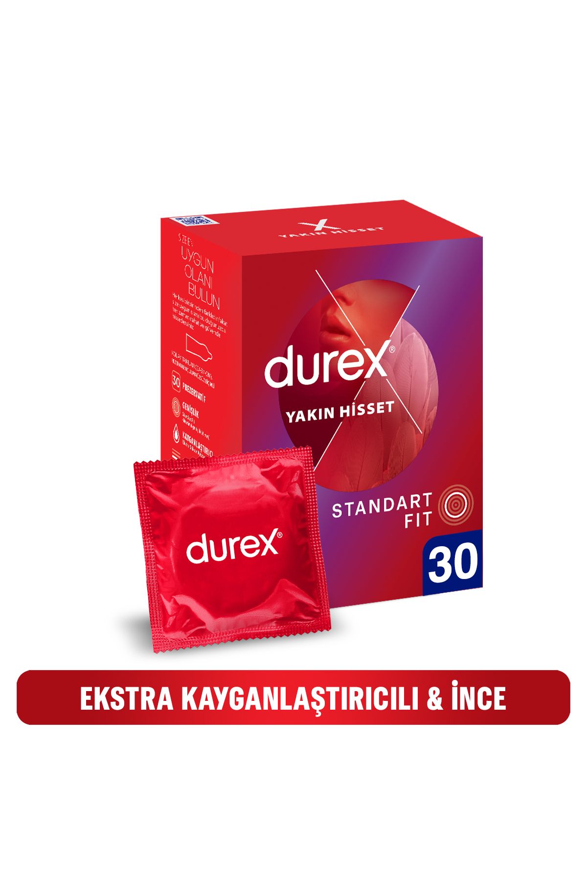 Durex Yakın Hisset Prezervatif, 30'lu Ekonomik Avantaj Paket