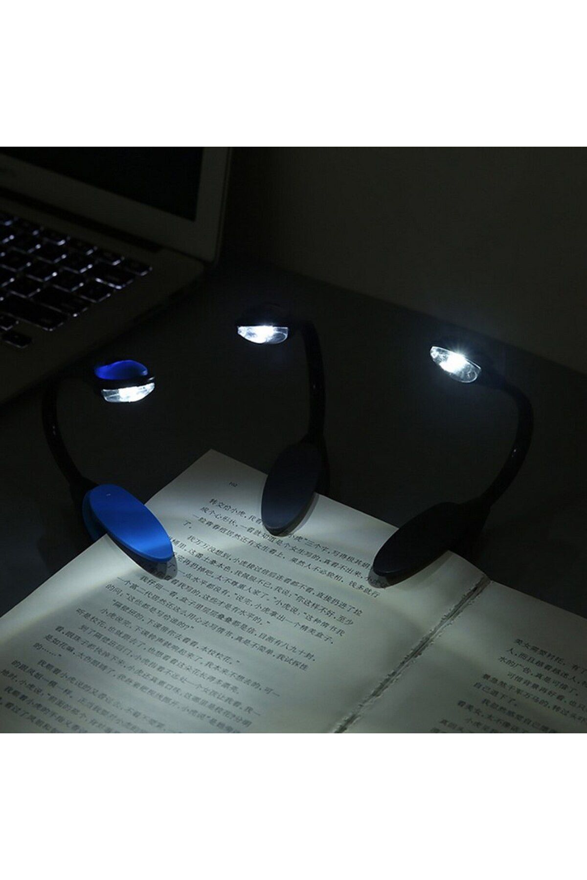 SKY TOPTAN Kitap Okuma Işığı Led Booklight Kıskaçlı Pilli Model Led Işık