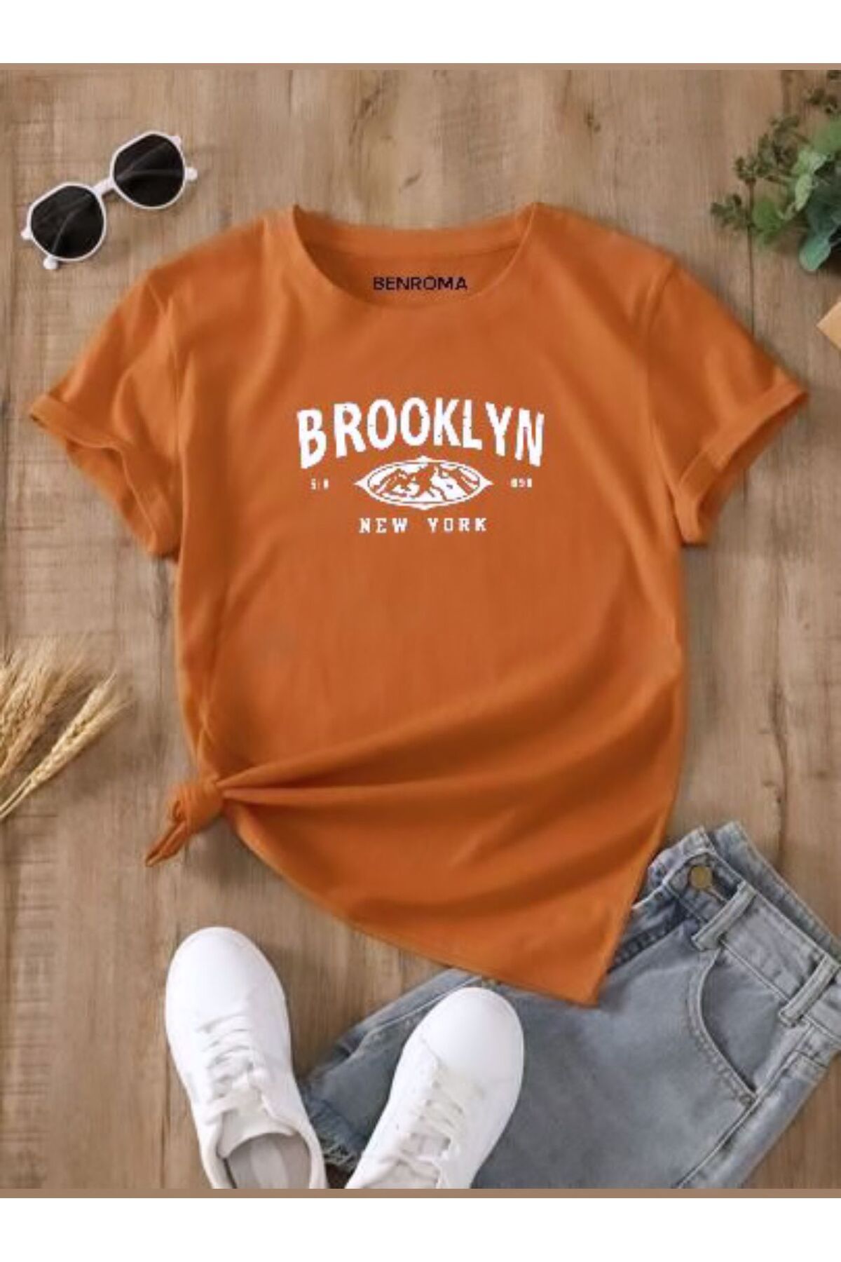 BENROMA BROOKLYN BASKILI ÇOCUK TİŞÖRT