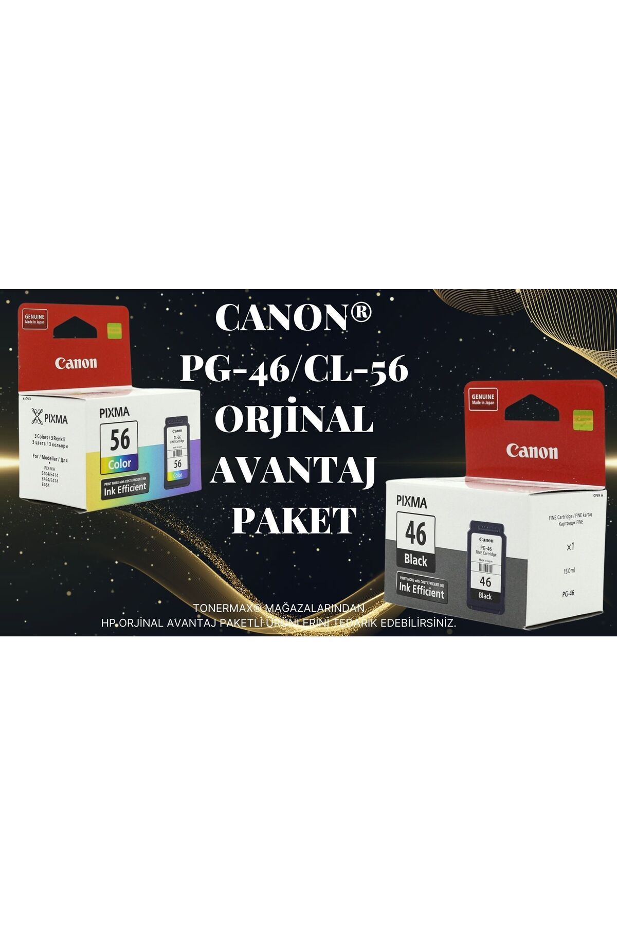 Canon Pixma E414 Kartuş / Canon Pg46 / Cl56 Avantaj Paket Kartuş
