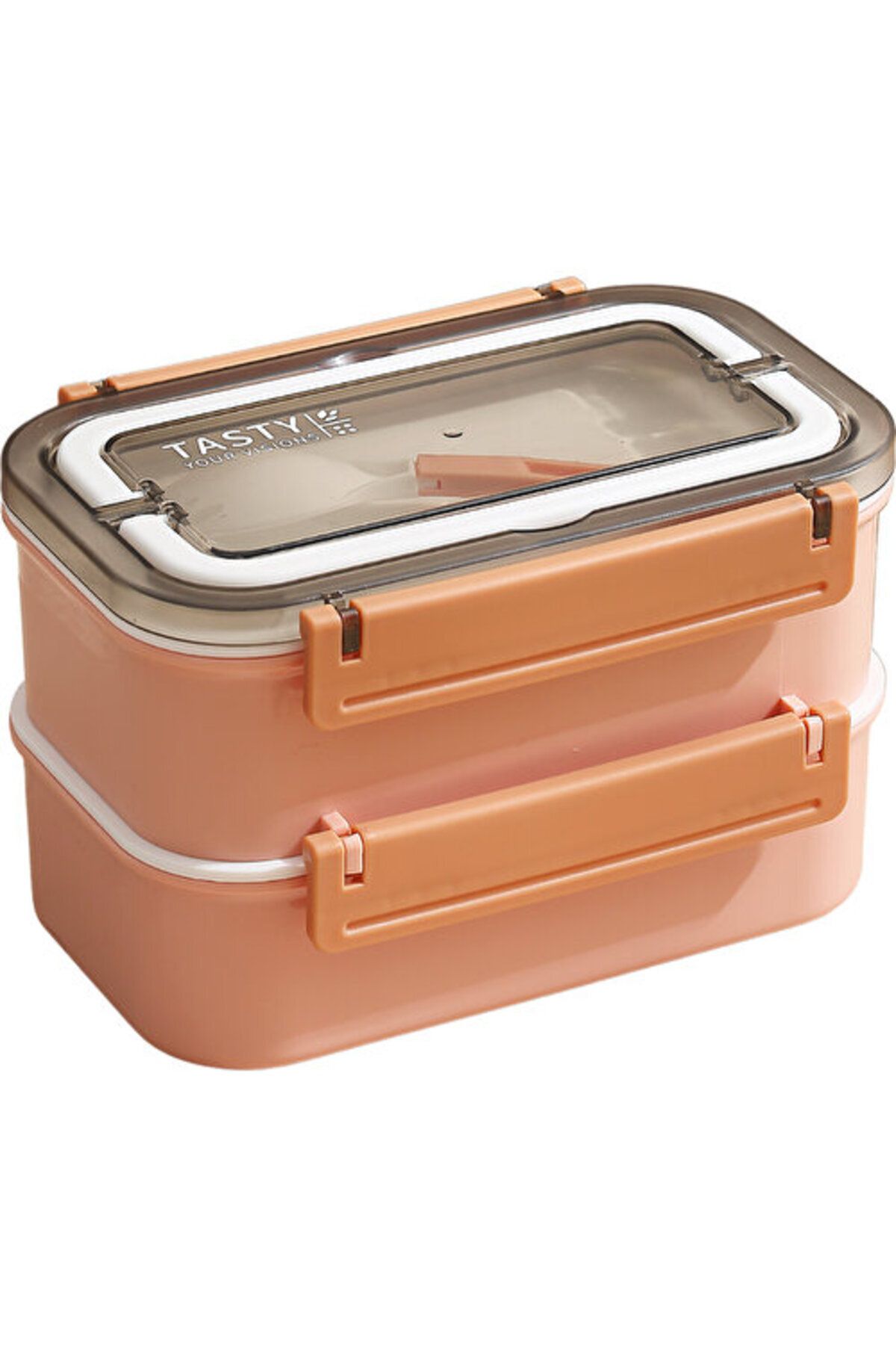Vagonlife Bento 1600ml Lunchbox Yeni Koleksiyon 2 Katlı 4 Bölmeli Çelik Sefer Tası Yemek Kutusu